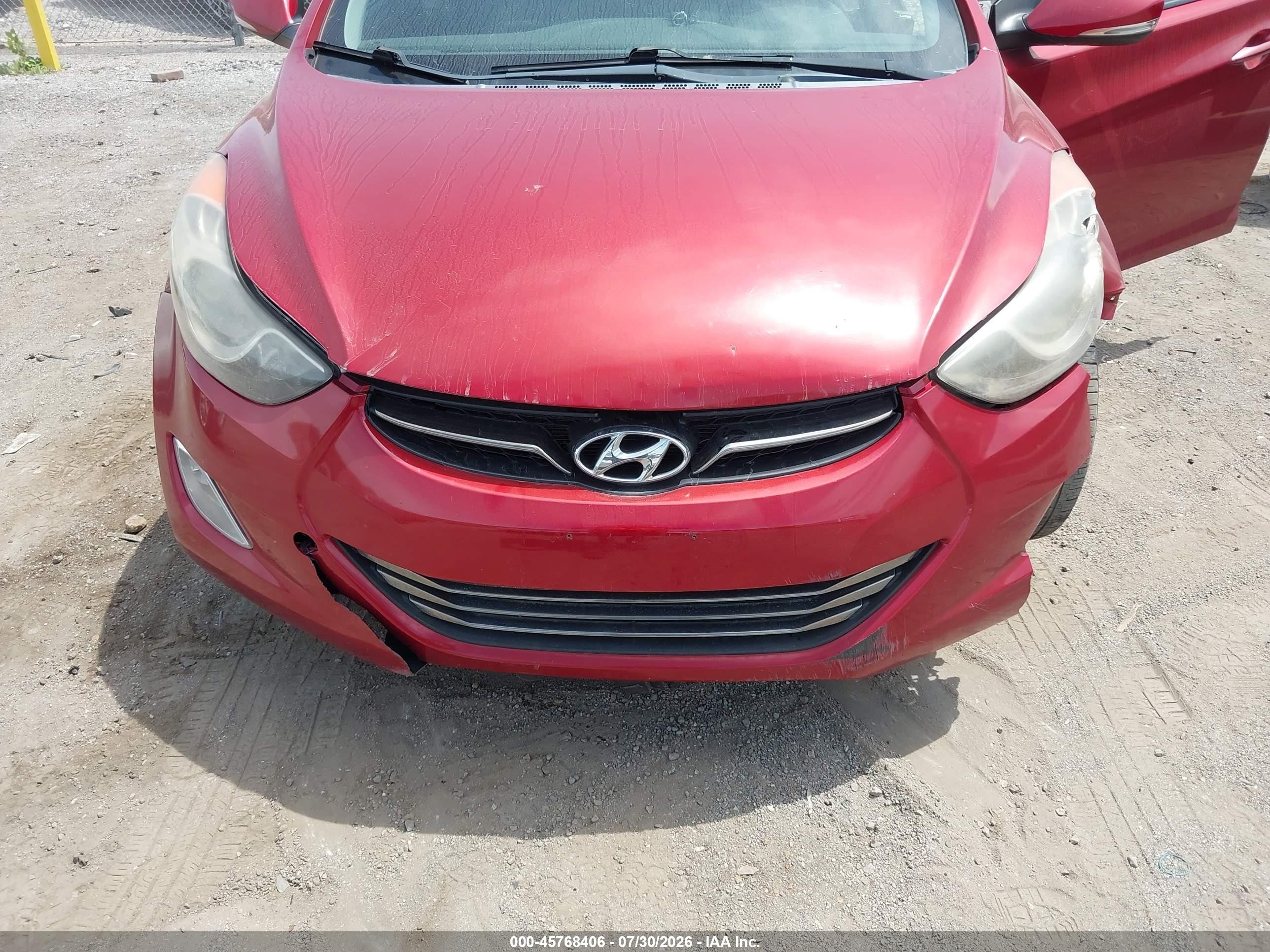 2012 Hyundai Elantra Limited (ulsan Plant) Красный vin: KMHDH4AE5CU269678
