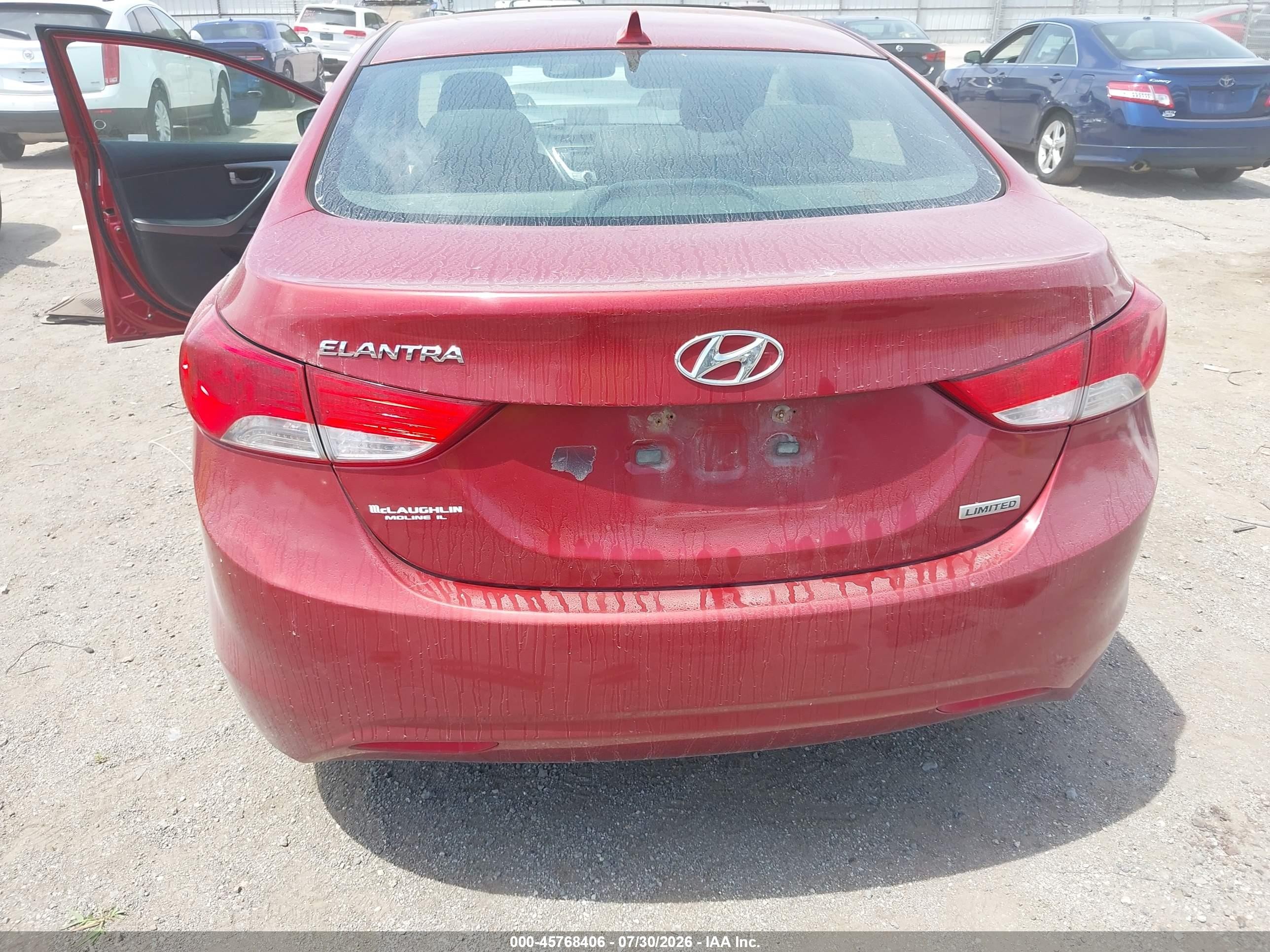 2012 Hyundai Elantra Limited (ulsan Plant) Красный vin: KMHDH4AE5CU269678