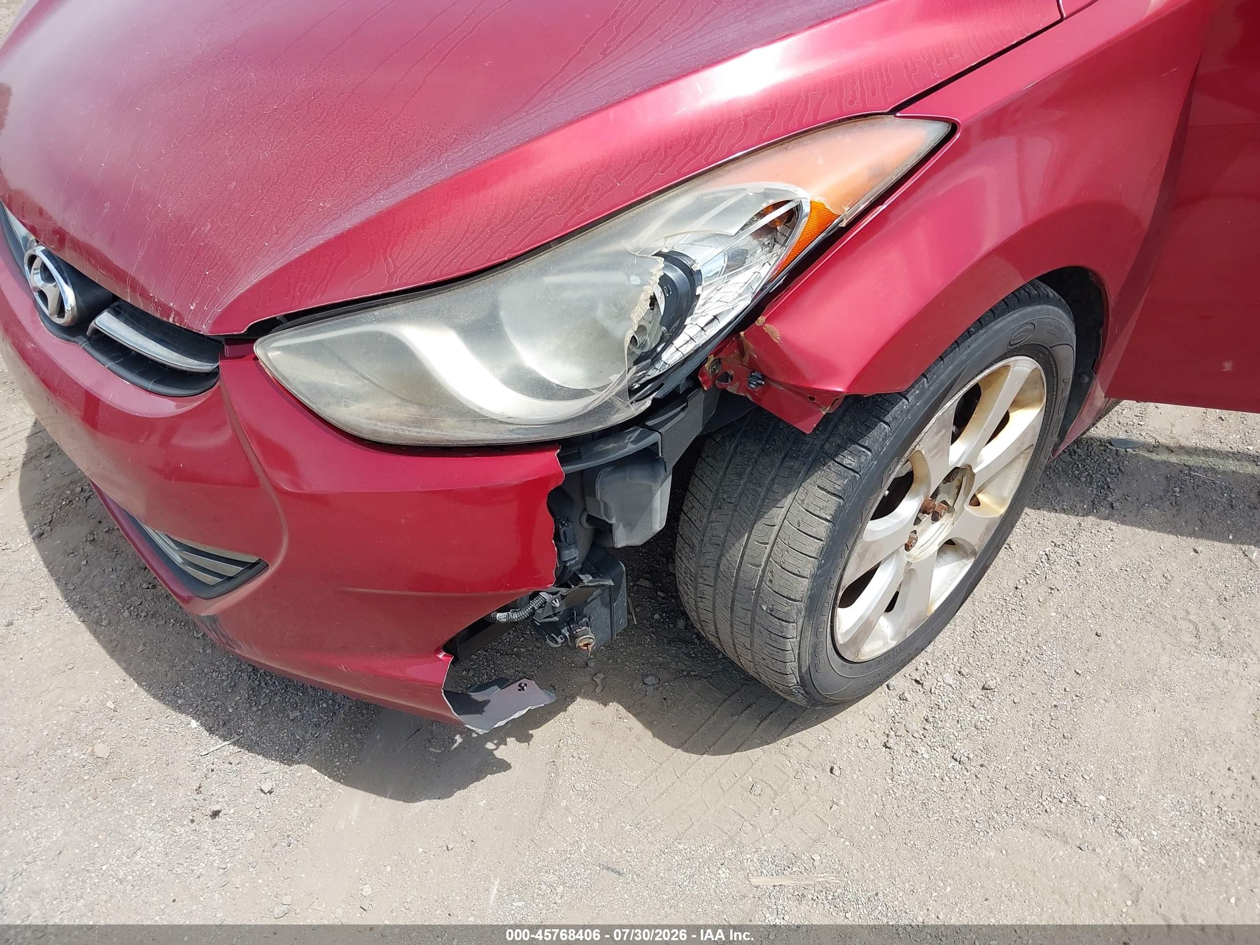 2012 Hyundai Elantra Limited (ulsan Plant) Красный vin: KMHDH4AE5CU269678
