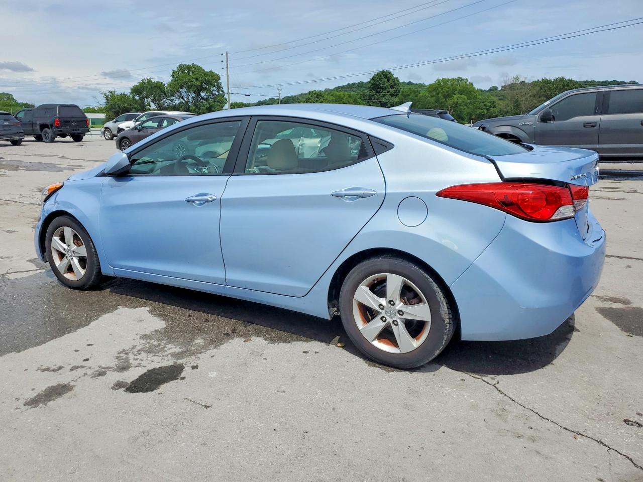 2012 Hyundai Elantra Gls Blue vin: KMHDH4AE5CU275383
