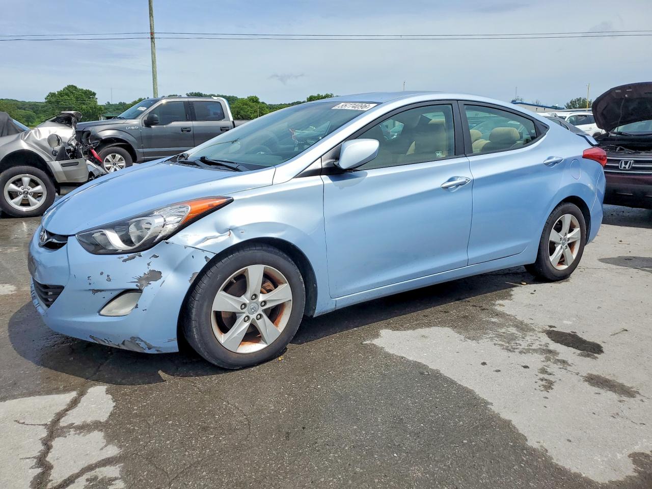 2012 Hyundai Elantra Gls Blue vin: KMHDH4AE5CU275383