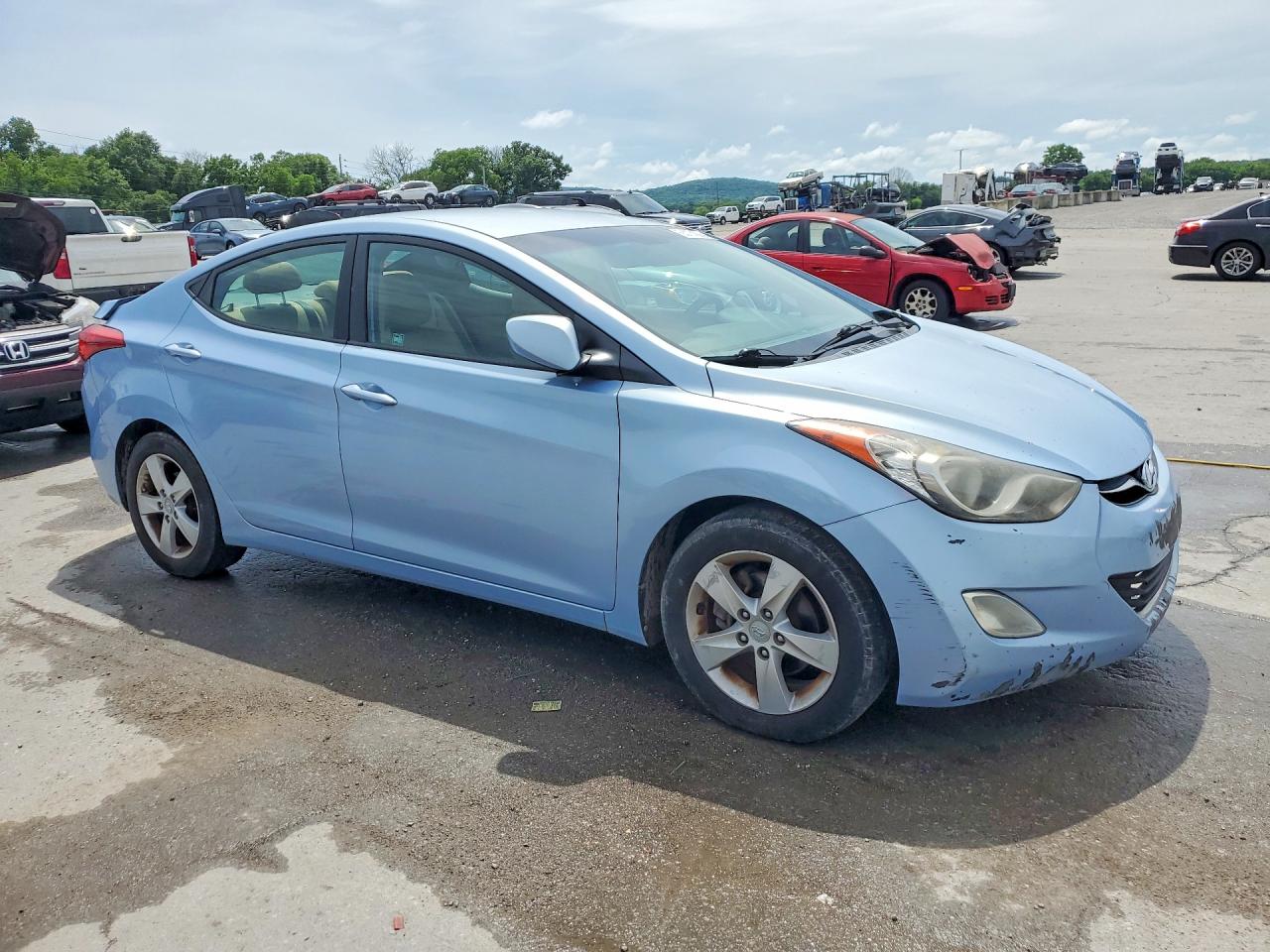 2012 Hyundai Elantra Gls Blue vin: KMHDH4AE5CU275383