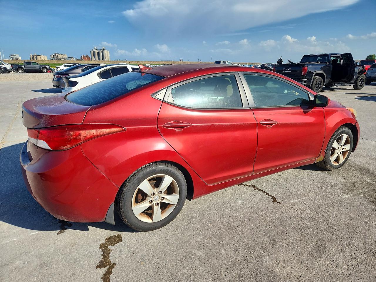 2012 Hyundai Elantra Gls Red vin: KMHDH4AE5CU356707
