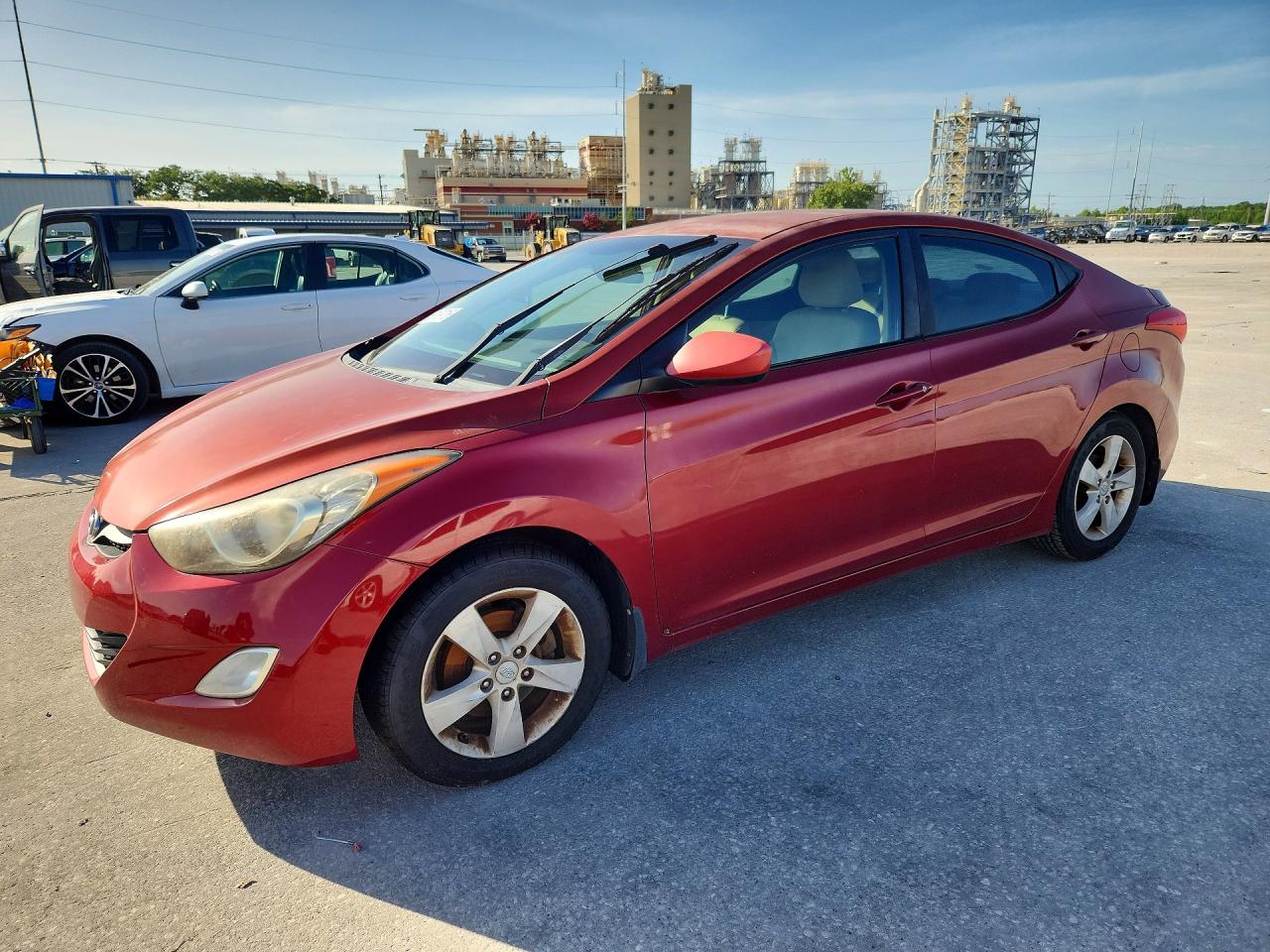 2012 Hyundai Elantra Gls Red vin: KMHDH4AE5CU356707
