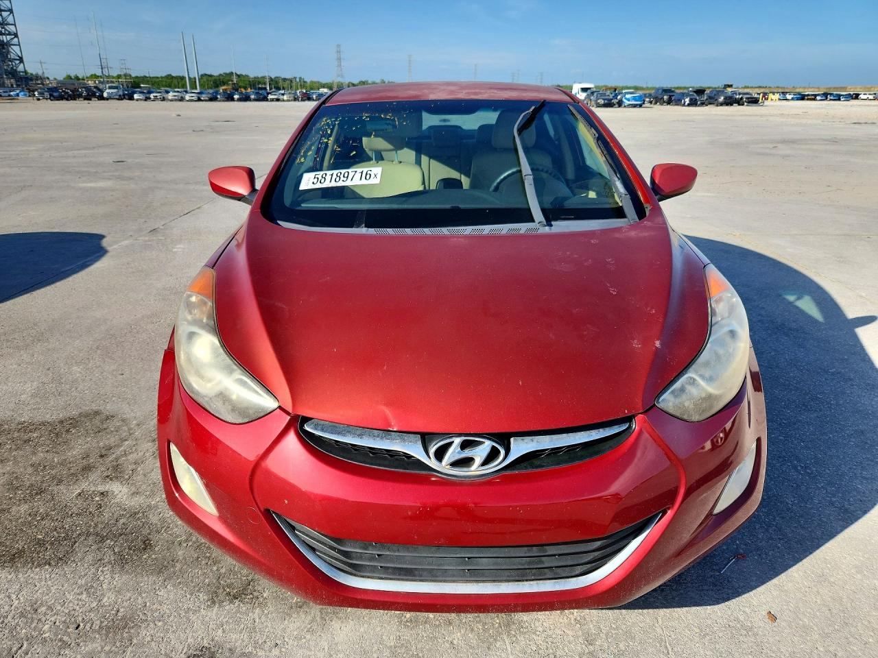 2012 Hyundai Elantra Gls Red vin: KMHDH4AE5CU356707
