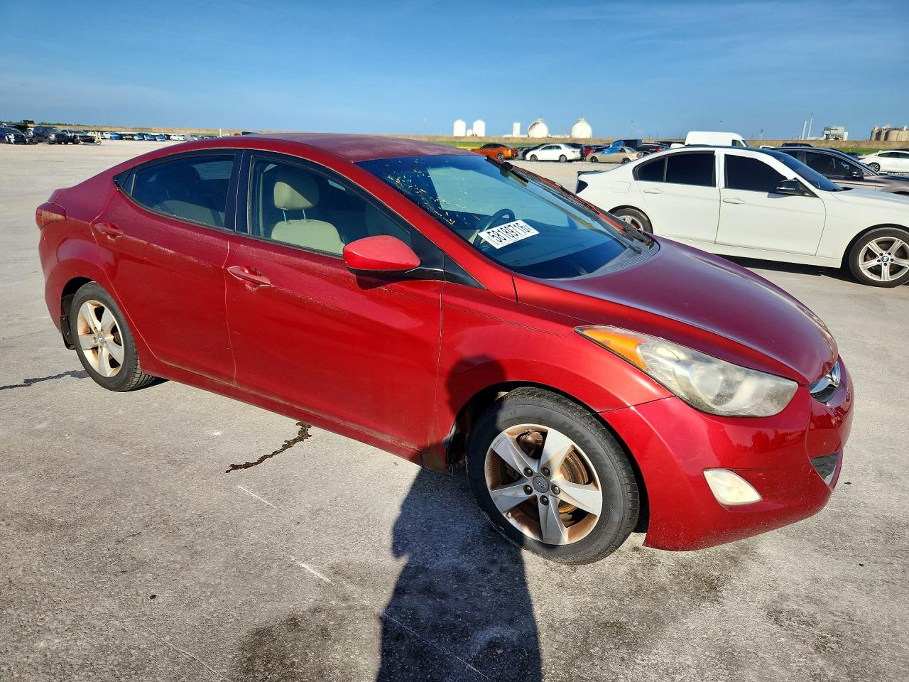 2012 Hyundai Elantra Gls Red vin: KMHDH4AE5CU356707