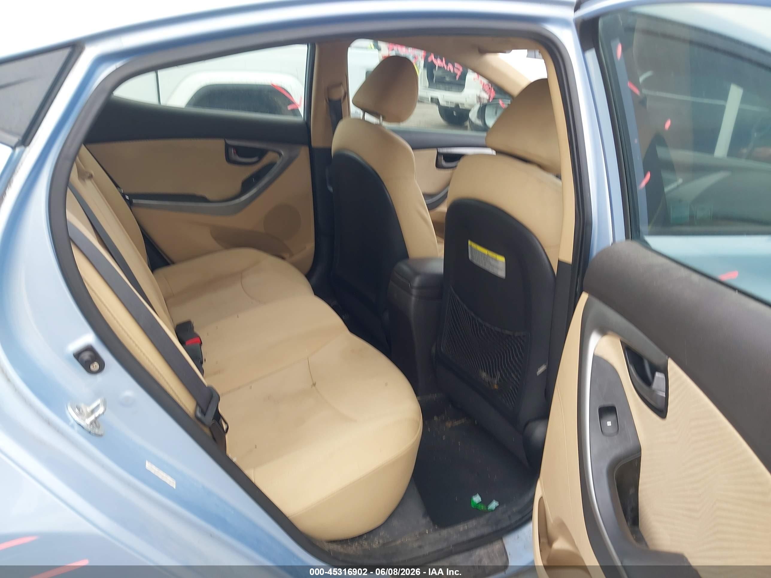 2012 Hyundai Elantra Gls (ulsan Plant) Blue vin: KMHDH4AE5CU374379