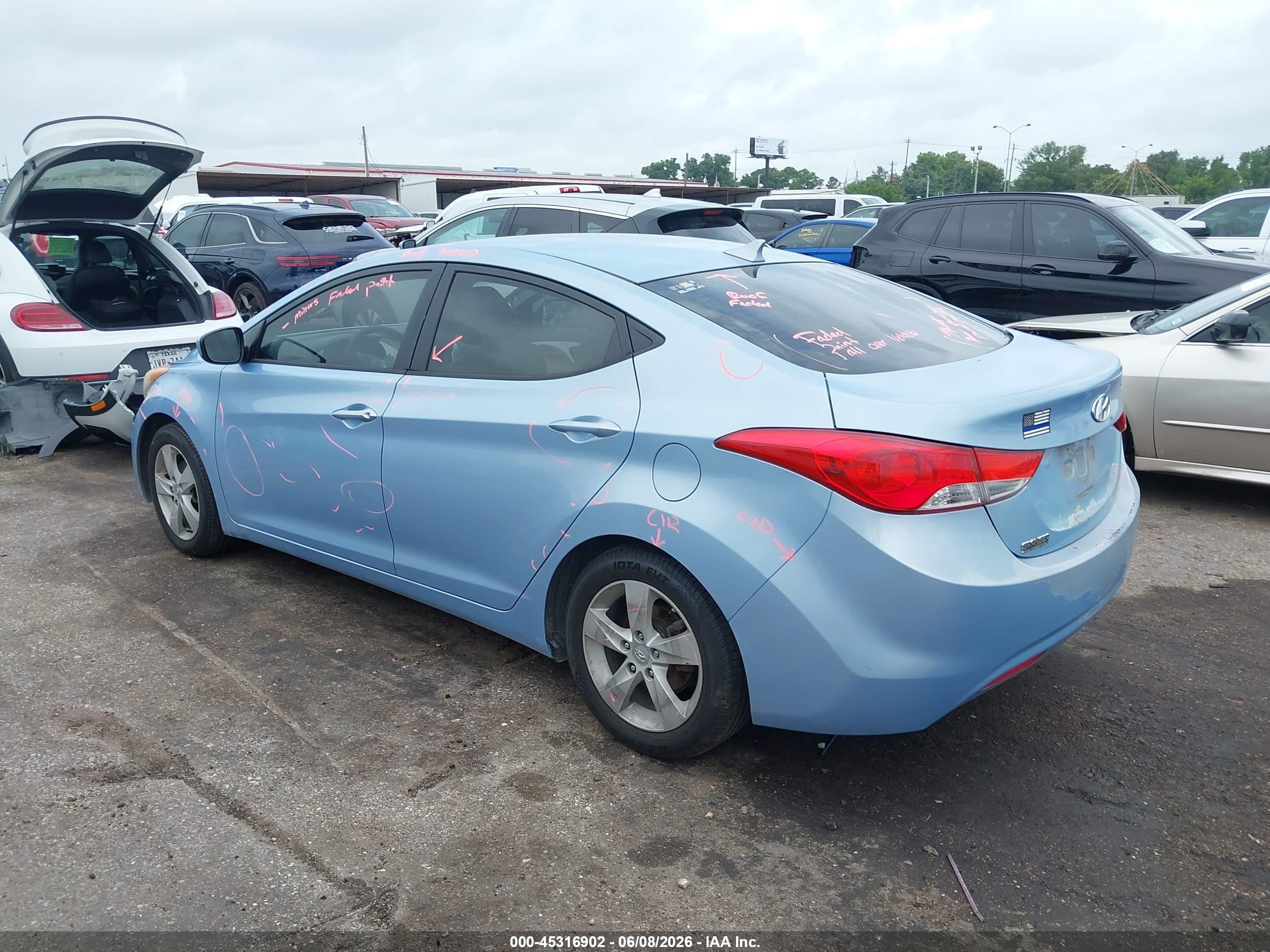 2012 Hyundai Elantra Gls (ulsan Plant) Blue vin: KMHDH4AE5CU374379