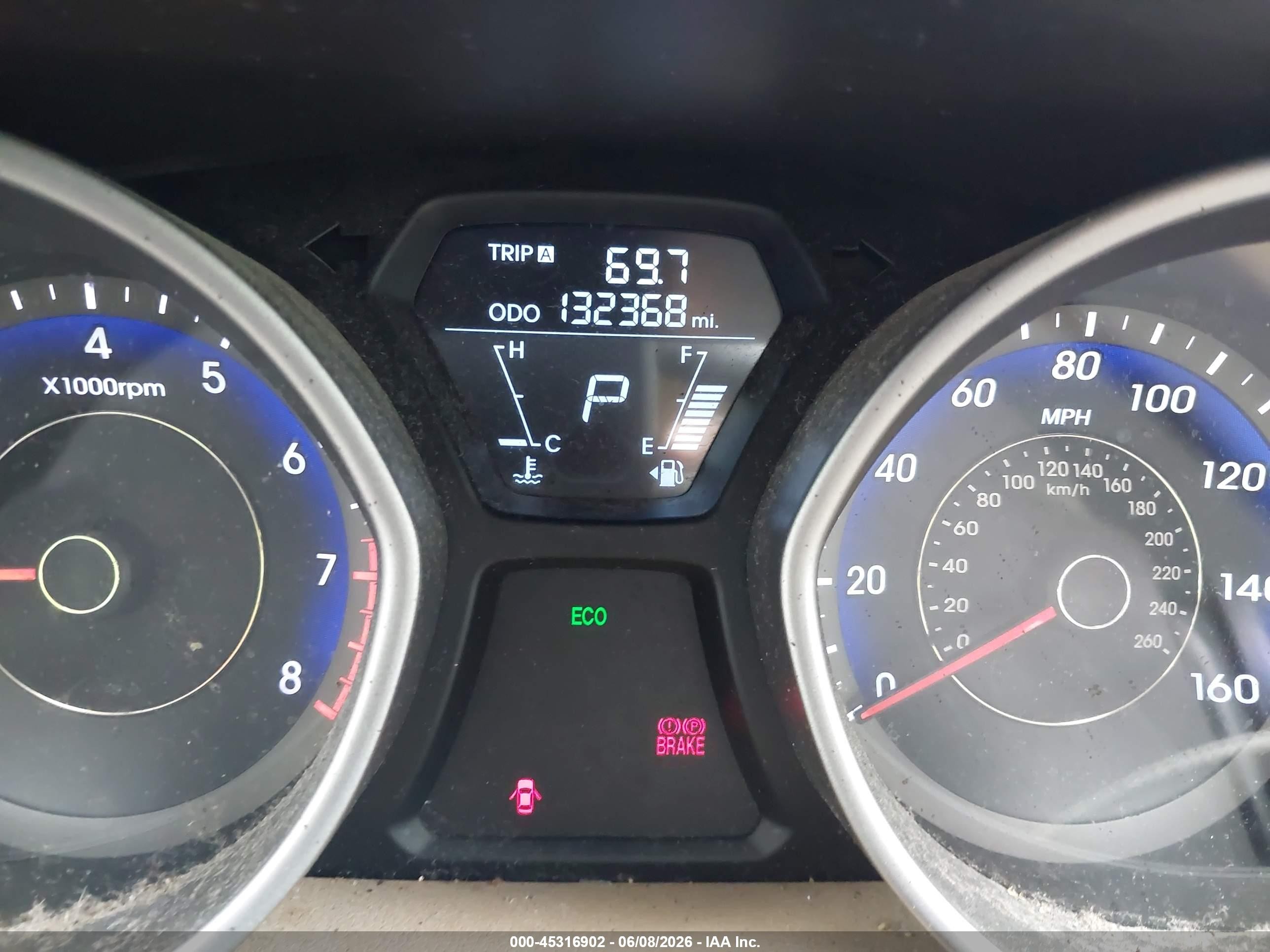 2012 Hyundai Elantra Gls (ulsan Plant) Blue vin: KMHDH4AE5CU374379