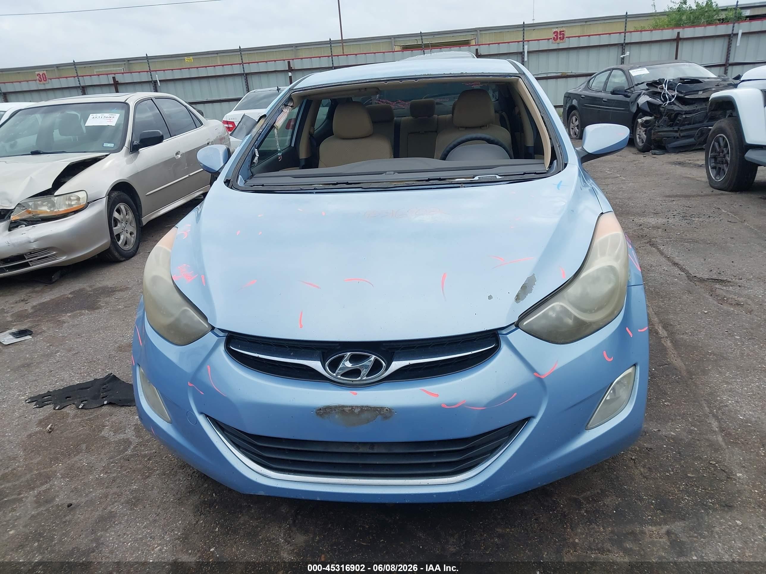 2012 Hyundai Elantra Gls (ulsan Plant) Blue vin: KMHDH4AE5CU374379