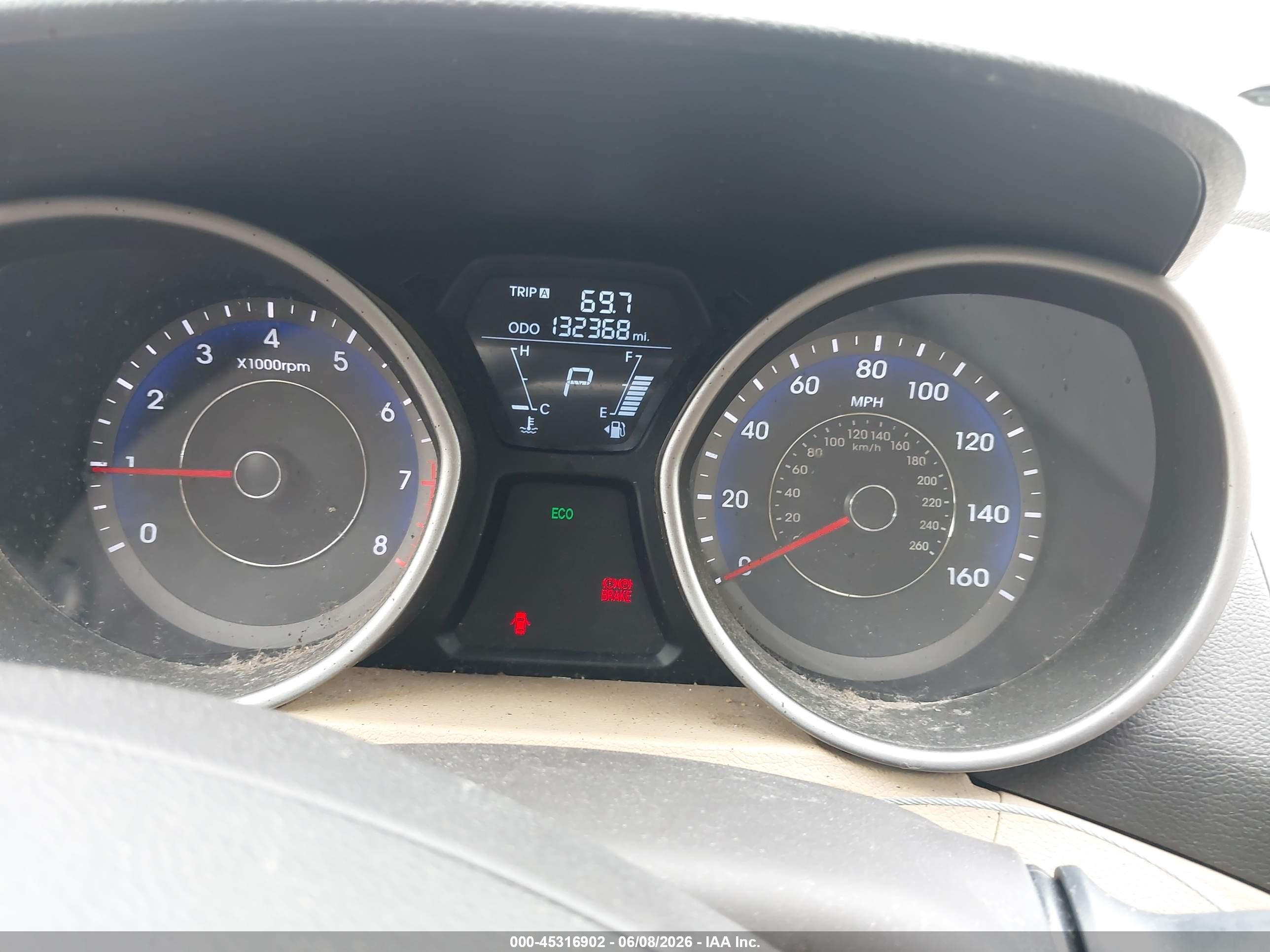 2012 Hyundai Elantra Gls (ulsan Plant) Blue vin: KMHDH4AE5CU374379