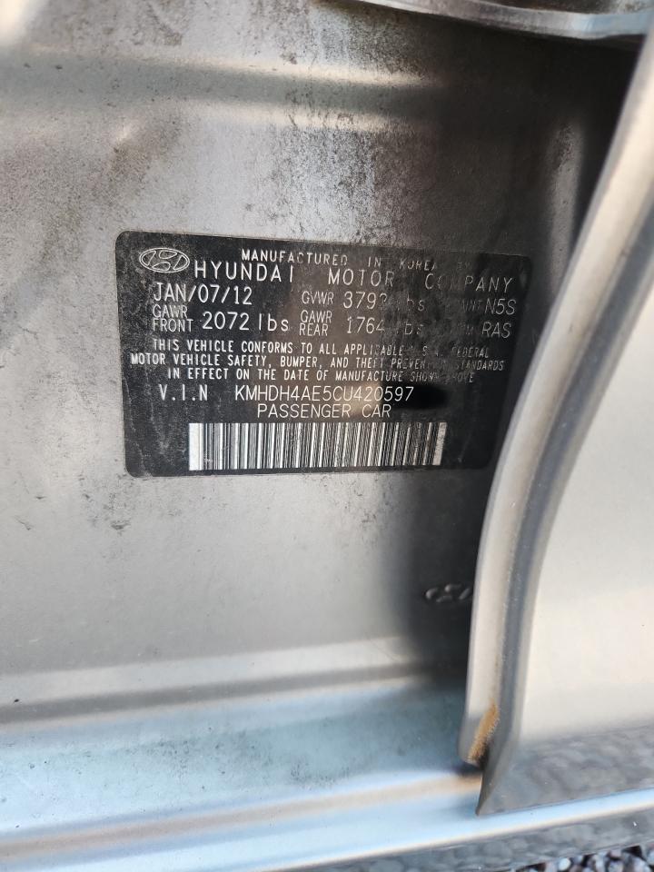 2012 Hyundai Elantra Gls Серый vin: KMHDH4AE5CU420597