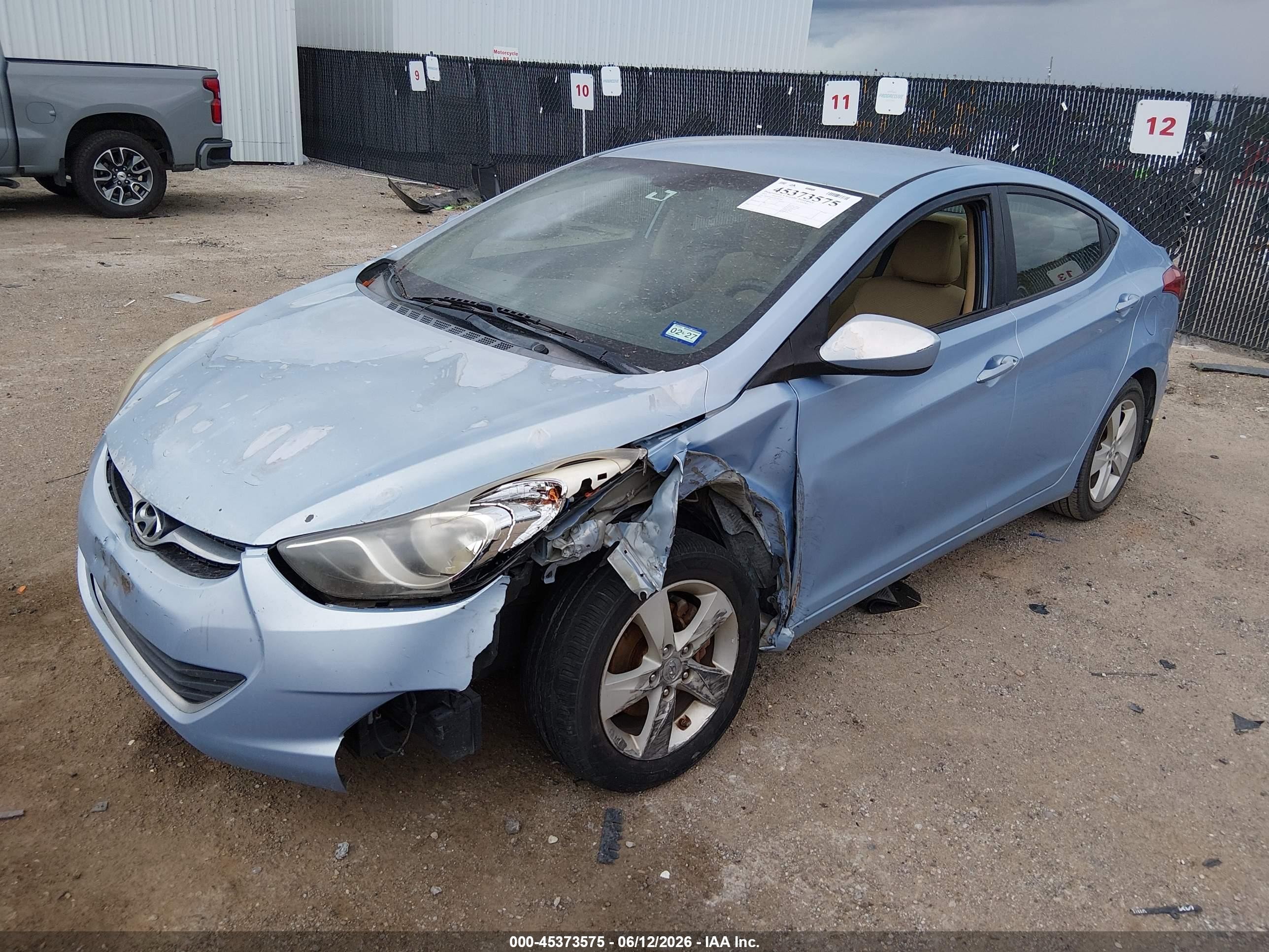 2012 Hyundai Elantra Gls (ulsan Plant) Синий vin: KMHDH4AE5CU441028