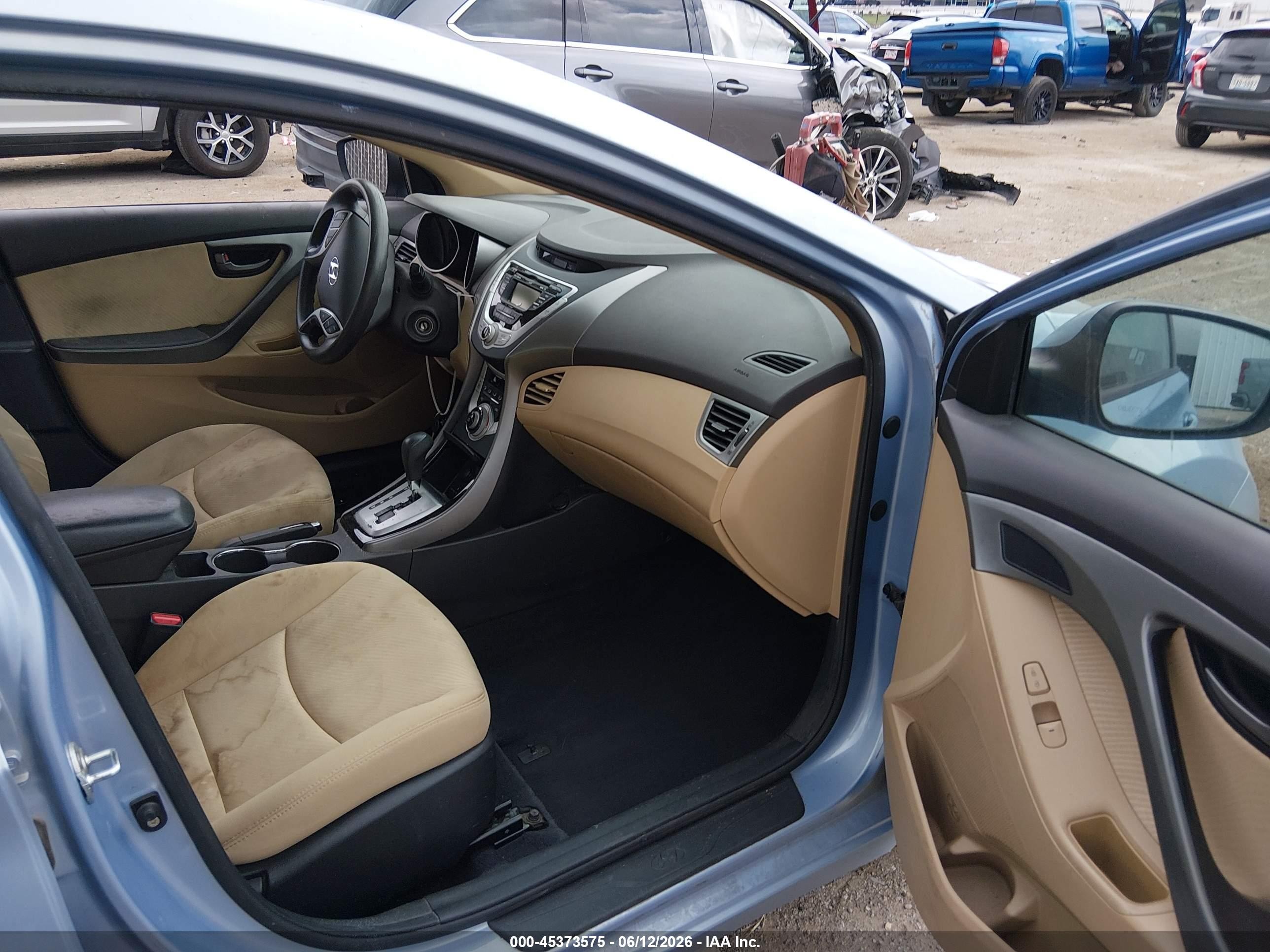 2012 Hyundai Elantra Gls (ulsan Plant) Синий vin: KMHDH4AE5CU441028
