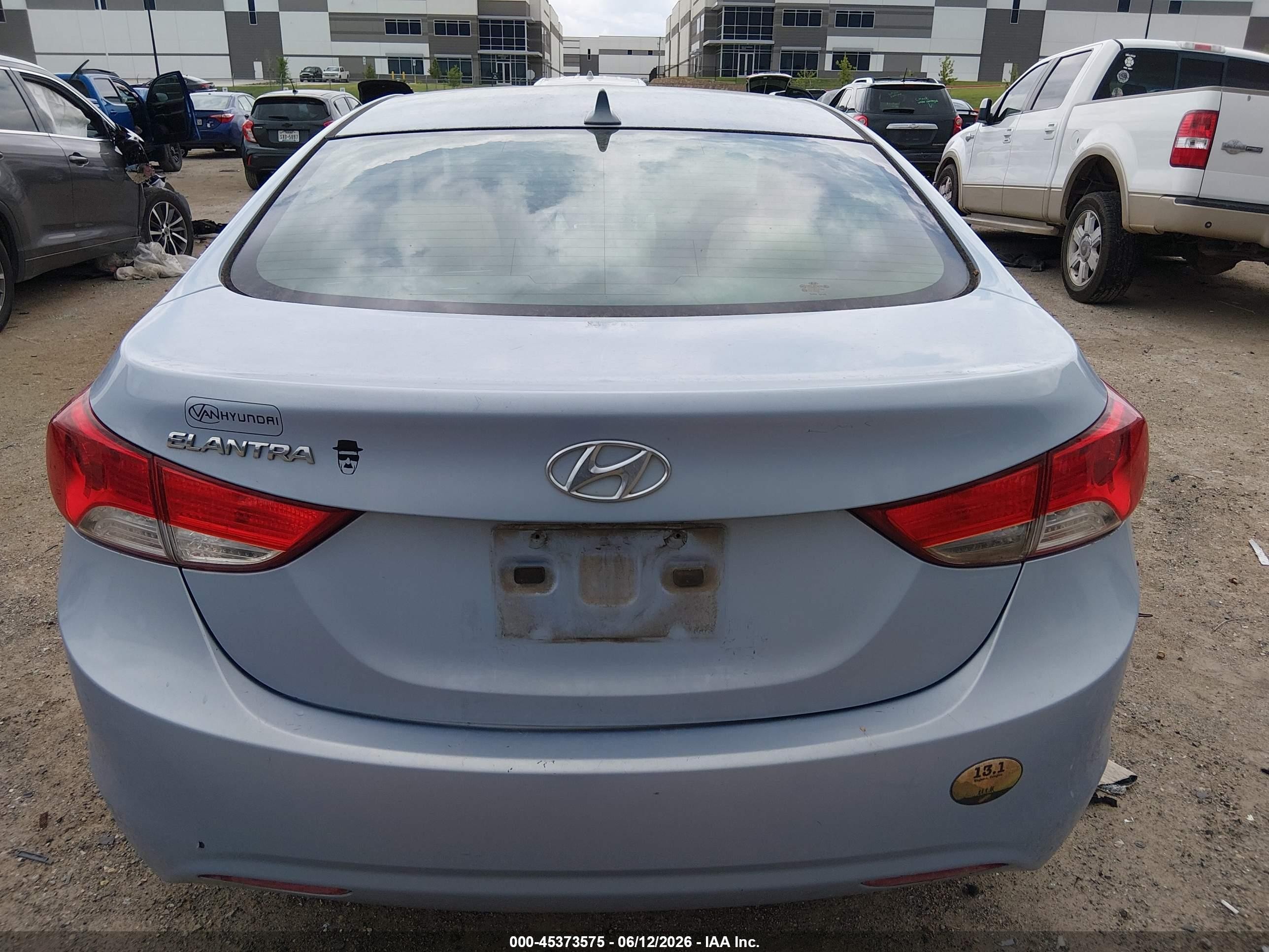 2012 Hyundai Elantra Gls (ulsan Plant) Синий vin: KMHDH4AE5CU441028