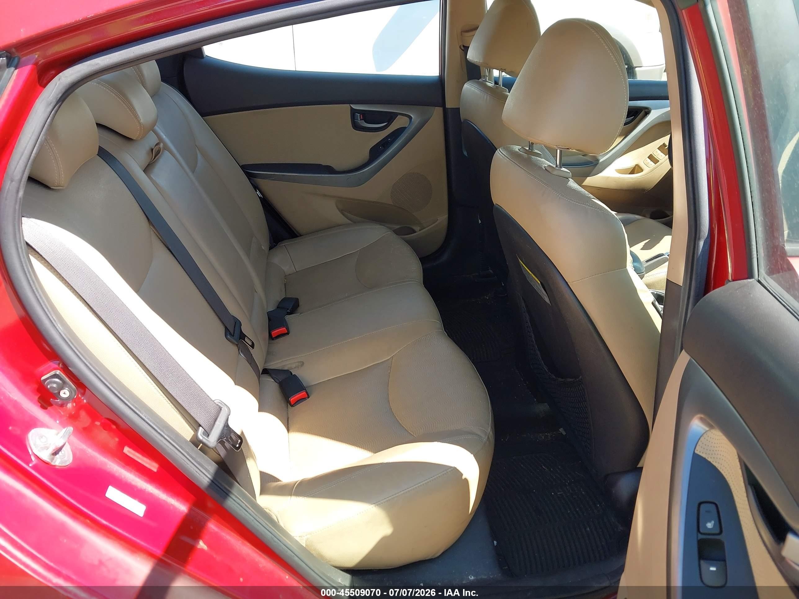 2012 Hyundai Elantra Limited (ulsan Plant) Красный vin: KMHDH4AE5CU443345