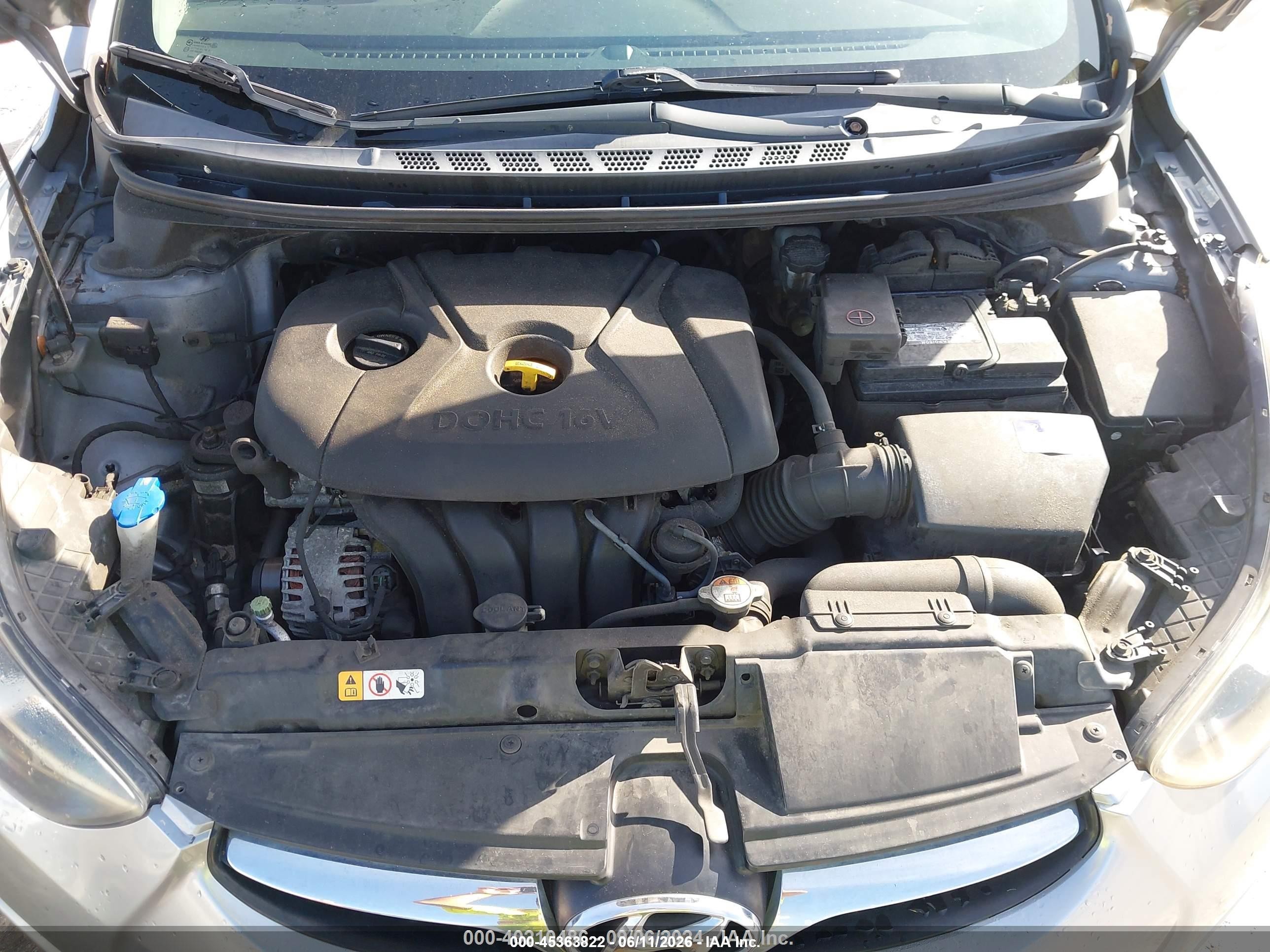 2012 Hyundai Elantra Gls (ulsan Plant) Gray vin: KMHDH4AE5CU446455