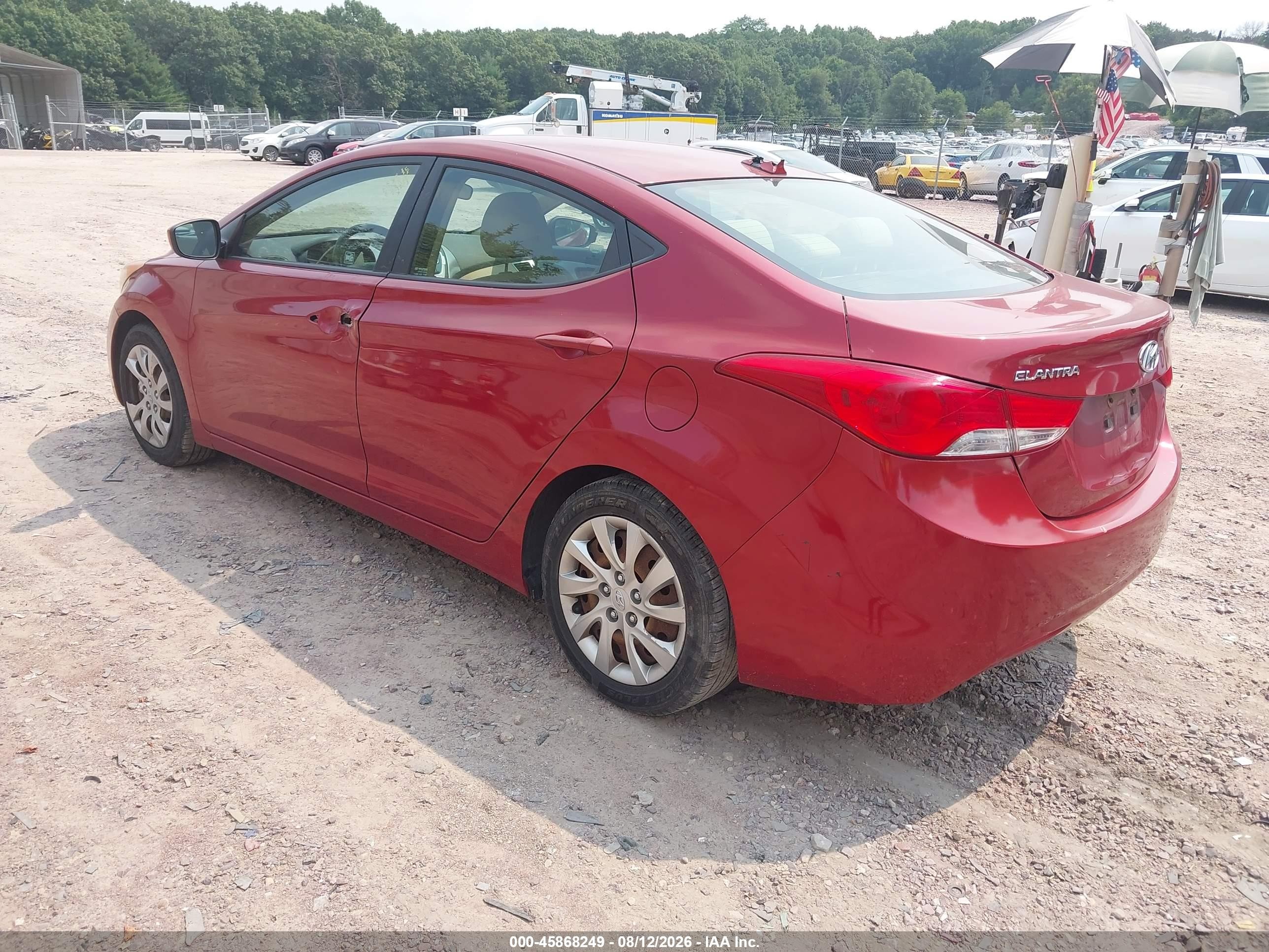 2012 Hyundai Elantra Gls (ulsan Plant) Red vin: KMHDH4AE5CU451400