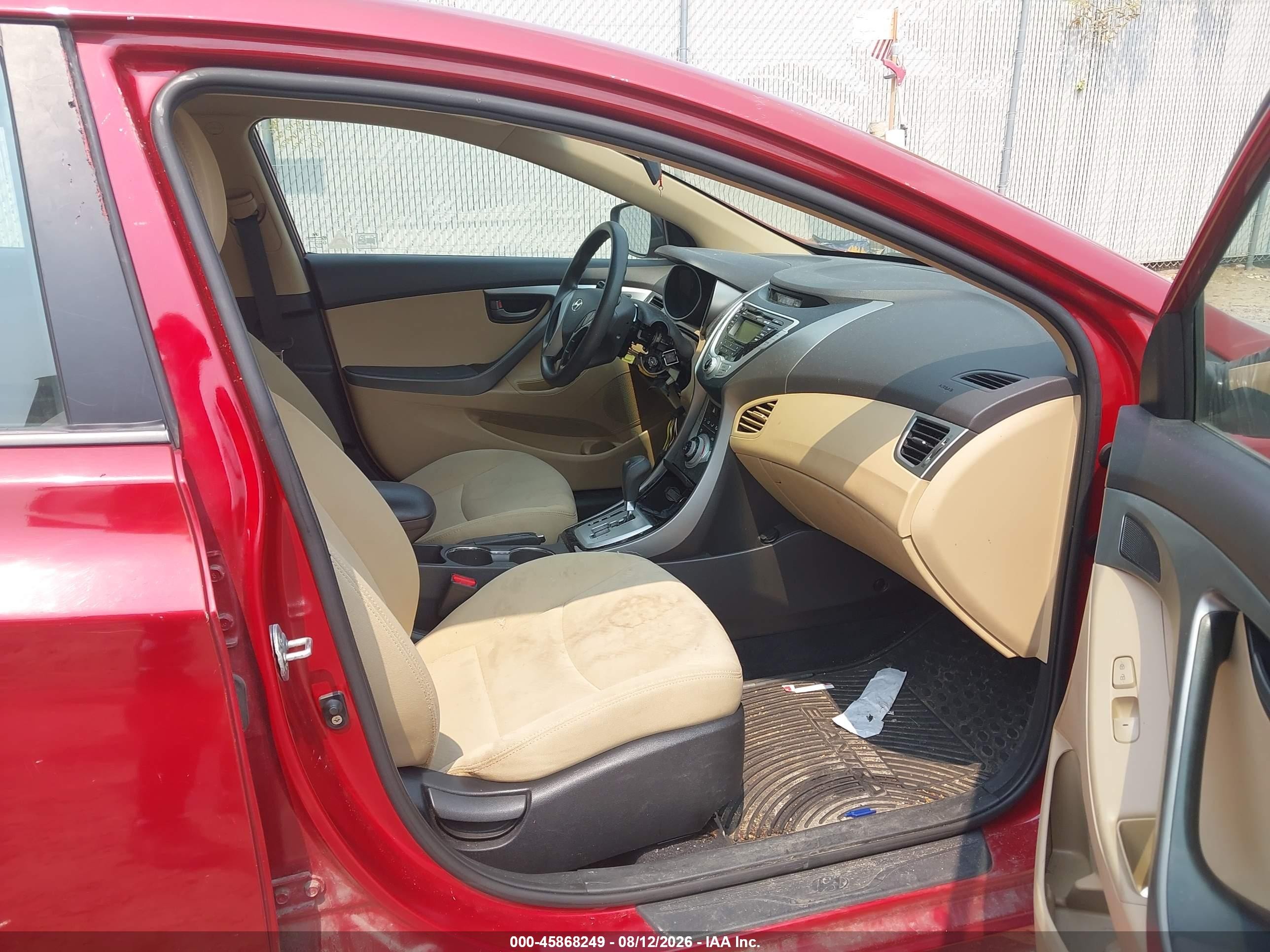 2012 Hyundai Elantra Gls (ulsan Plant) Red vin: KMHDH4AE5CU451400