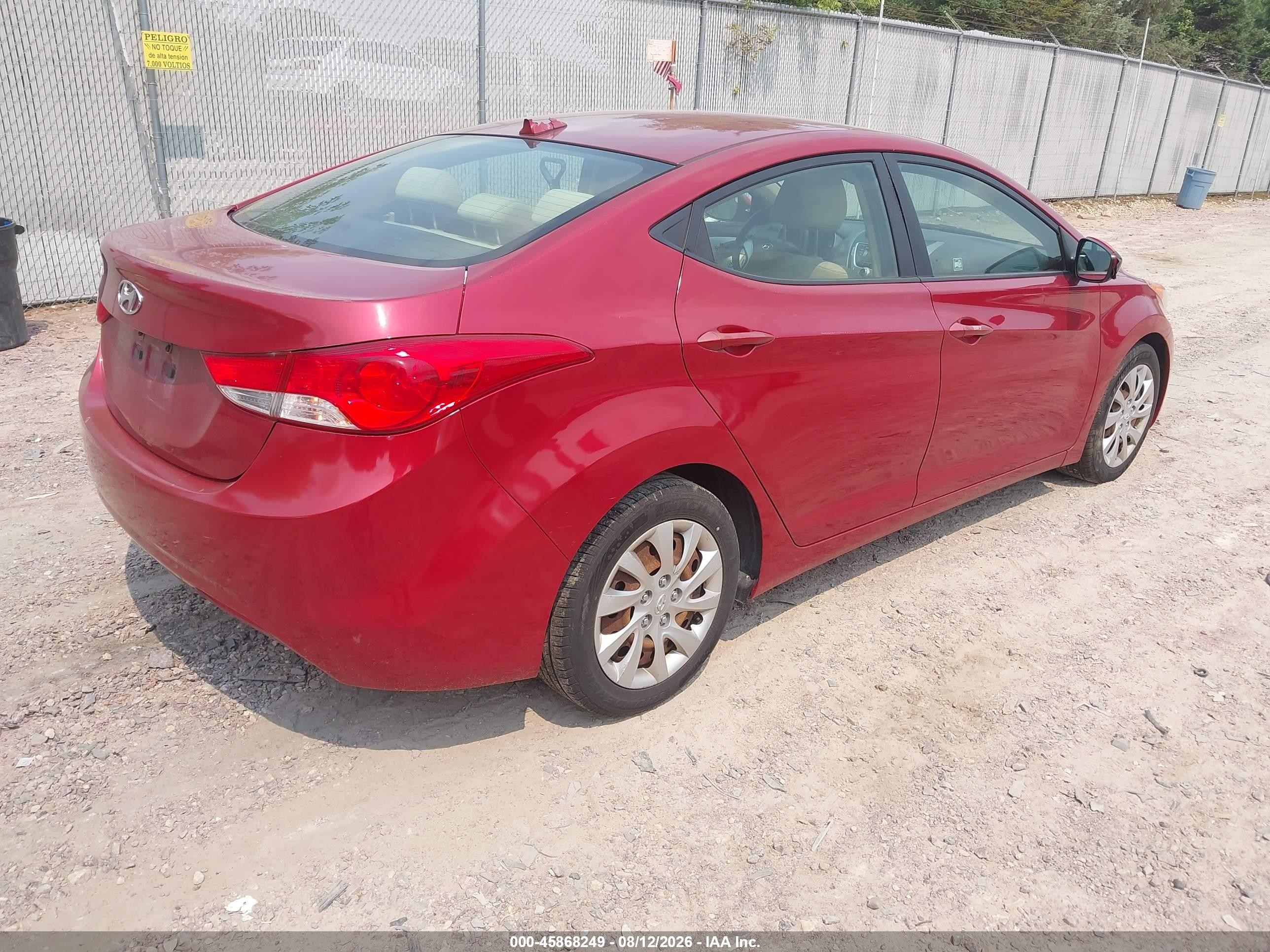 2012 Hyundai Elantra Gls (ulsan Plant) Red vin: KMHDH4AE5CU451400