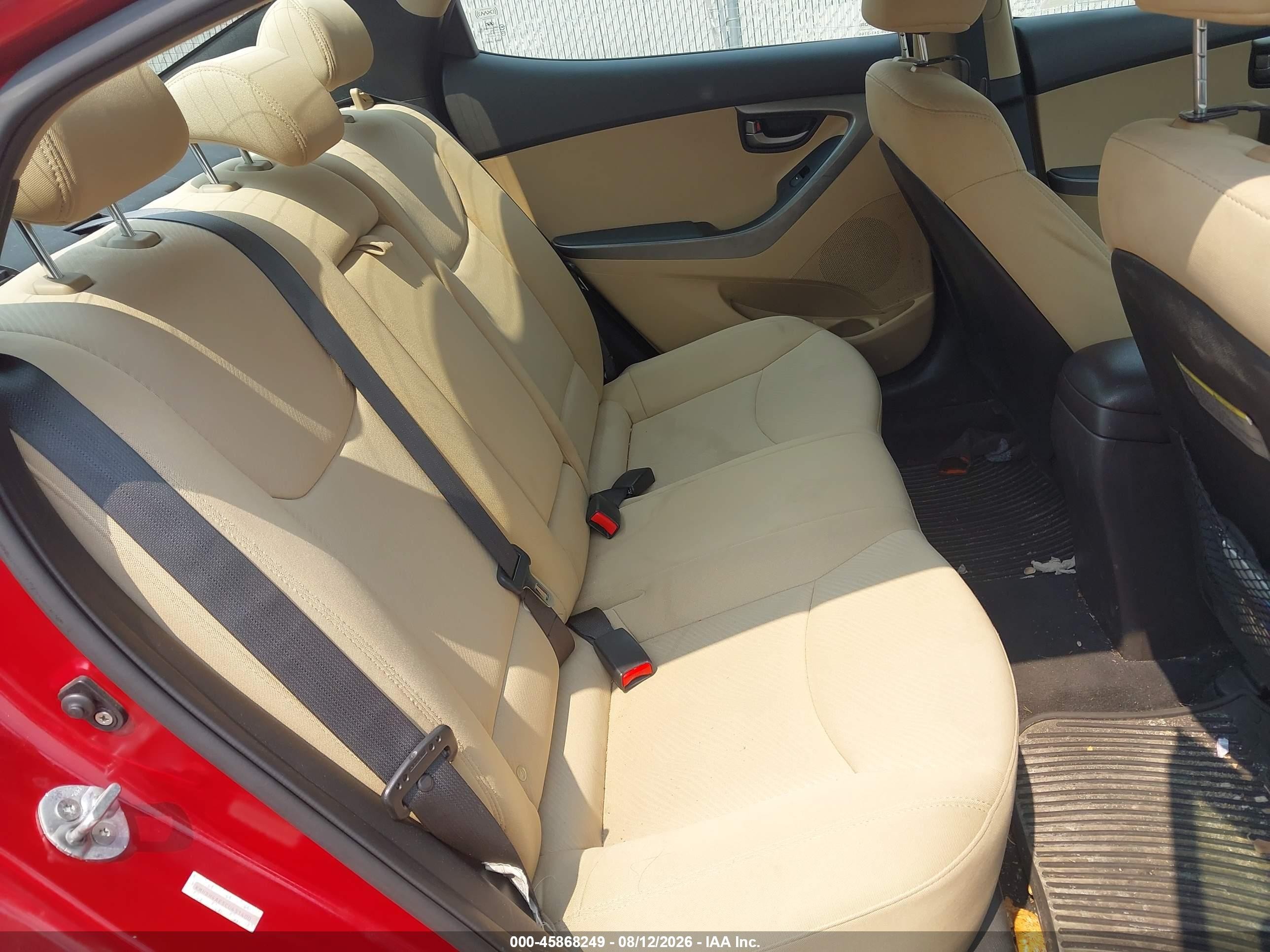 2012 Hyundai Elantra Gls (ulsan Plant) Red vin: KMHDH4AE5CU451400