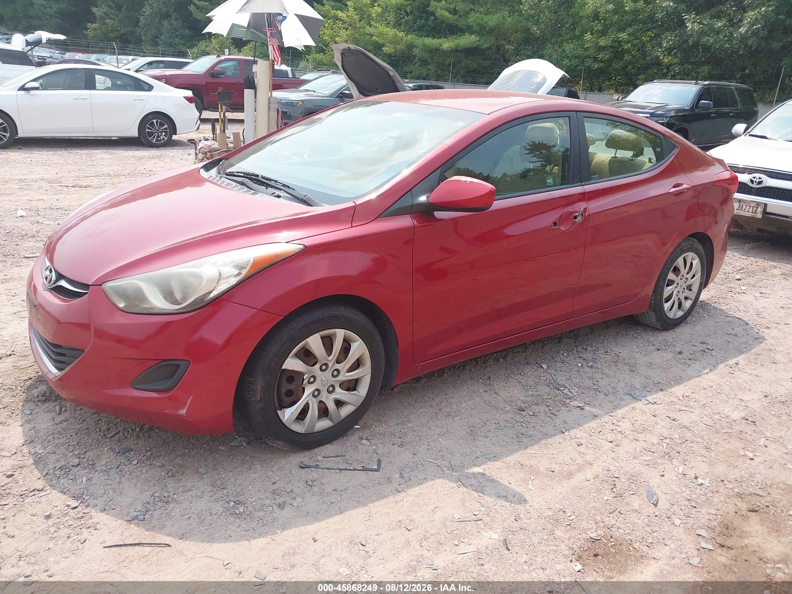 2012 Hyundai Elantra Gls (ulsan Plant) Red vin: KMHDH4AE5CU451400