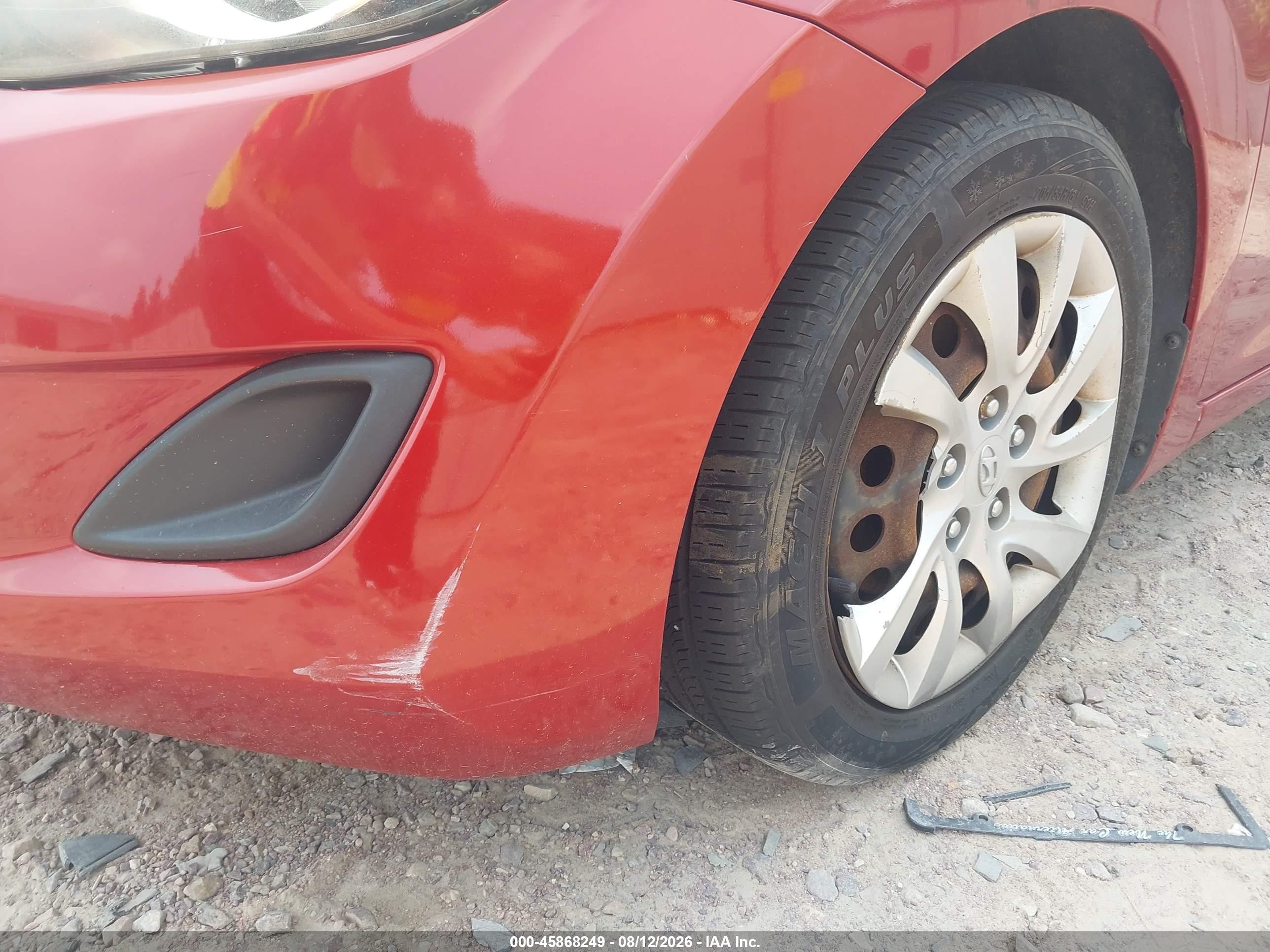 2012 Hyundai Elantra Gls (ulsan Plant) Red vin: KMHDH4AE5CU451400