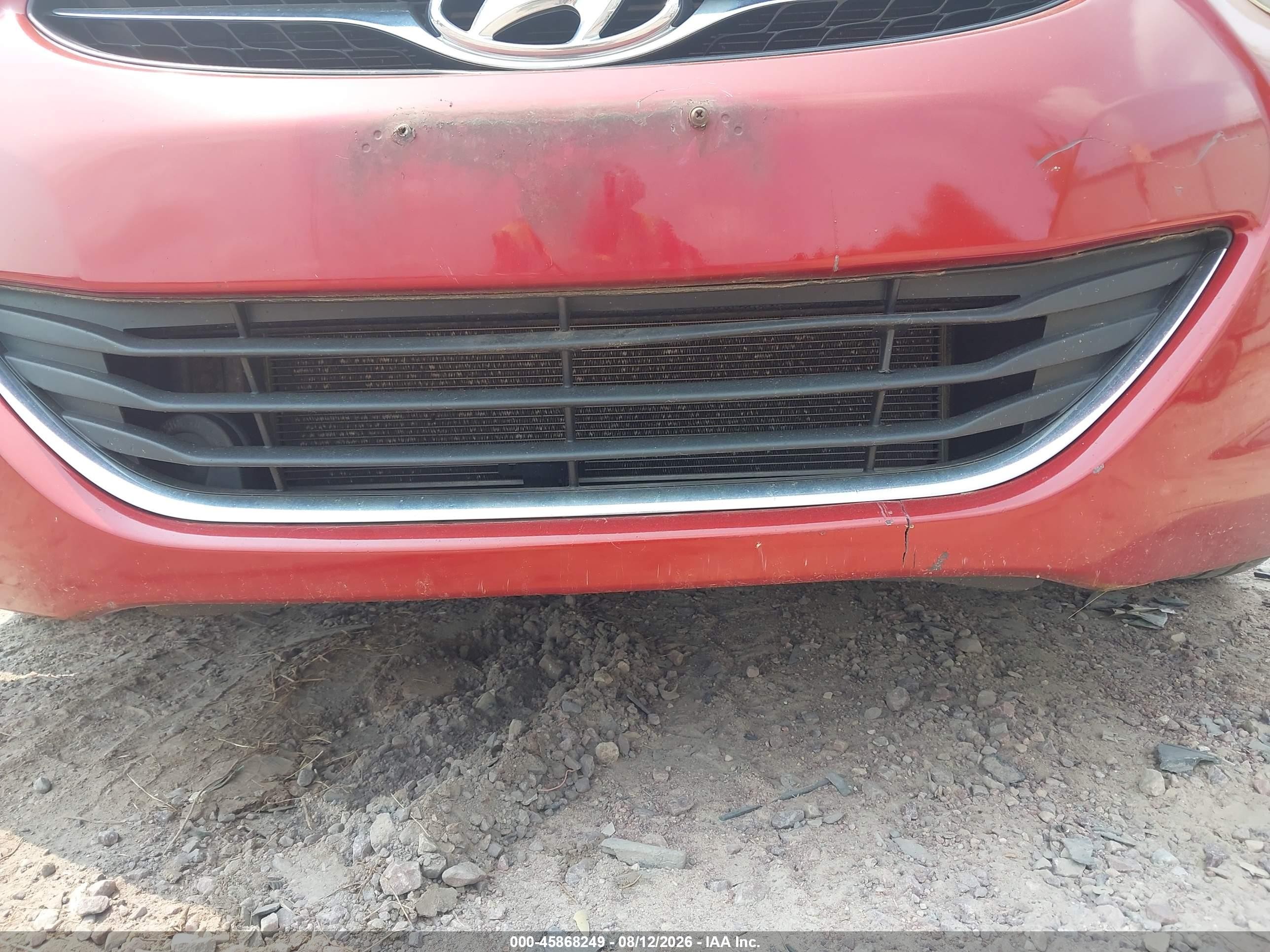 2012 Hyundai Elantra Gls (ulsan Plant) Red vin: KMHDH4AE5CU451400