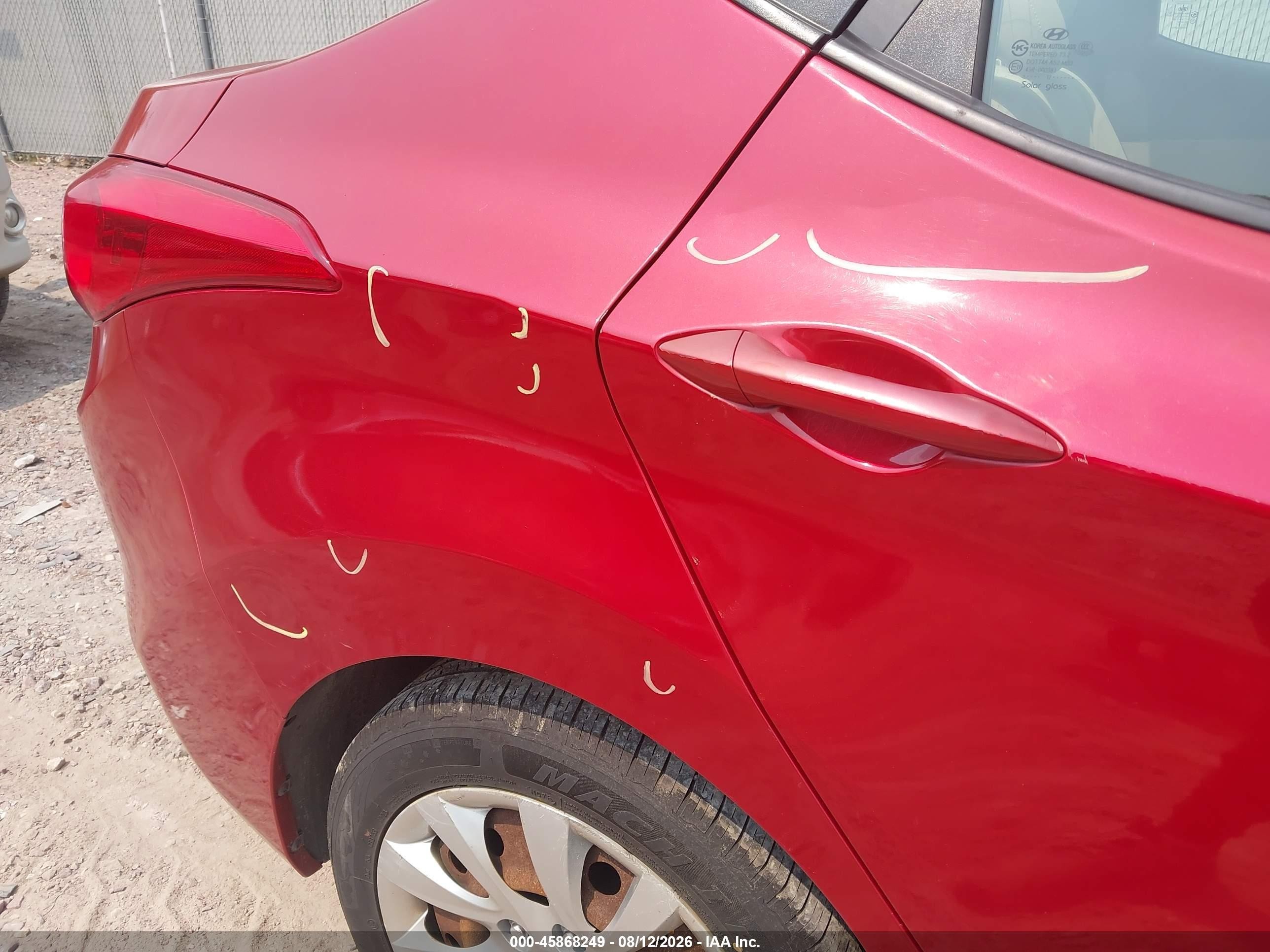 2012 Hyundai Elantra Gls (ulsan Plant) Red vin: KMHDH4AE5CU451400