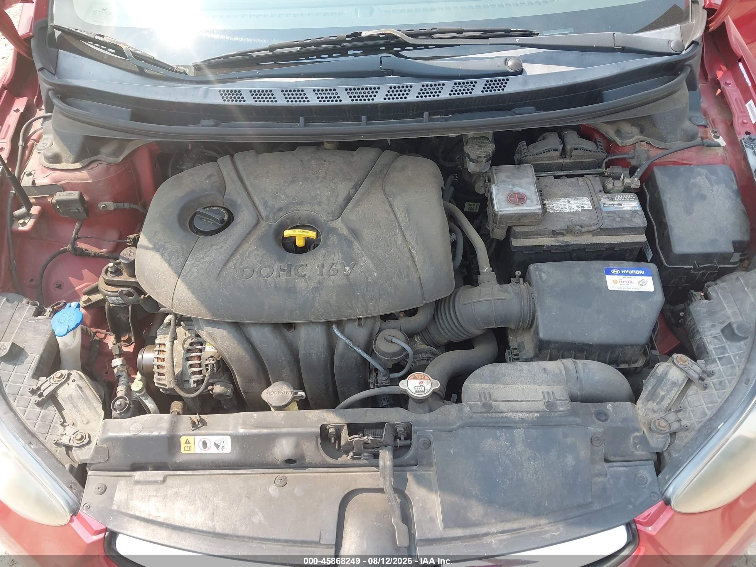 2012 Hyundai Elantra Gls (ulsan Plant) Red vin: KMHDH4AE5CU451400