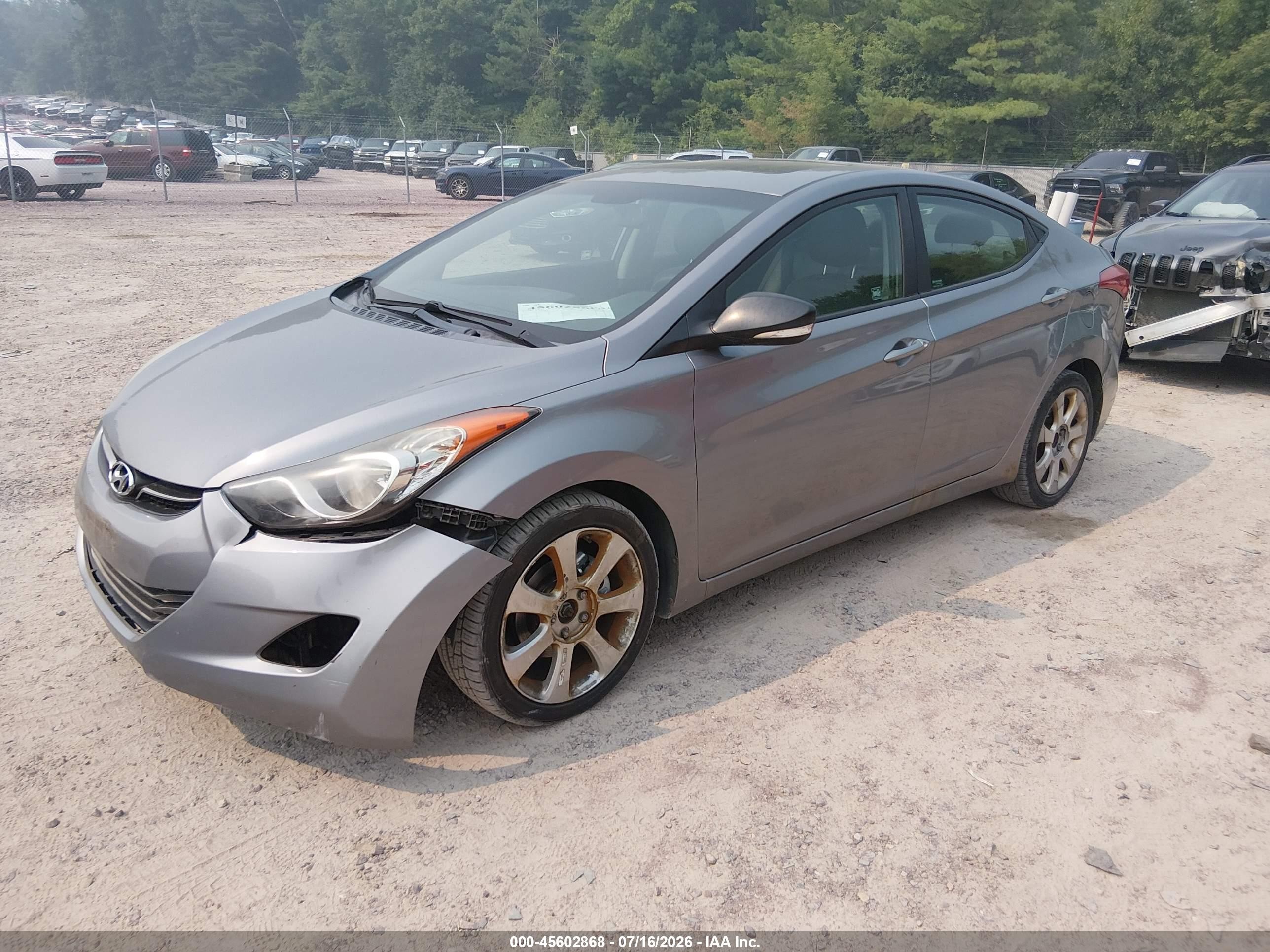 2012 Hyundai Elantra Limited (ulsan Plant) Серебряный vin: KMHDH4AE5CU454040
