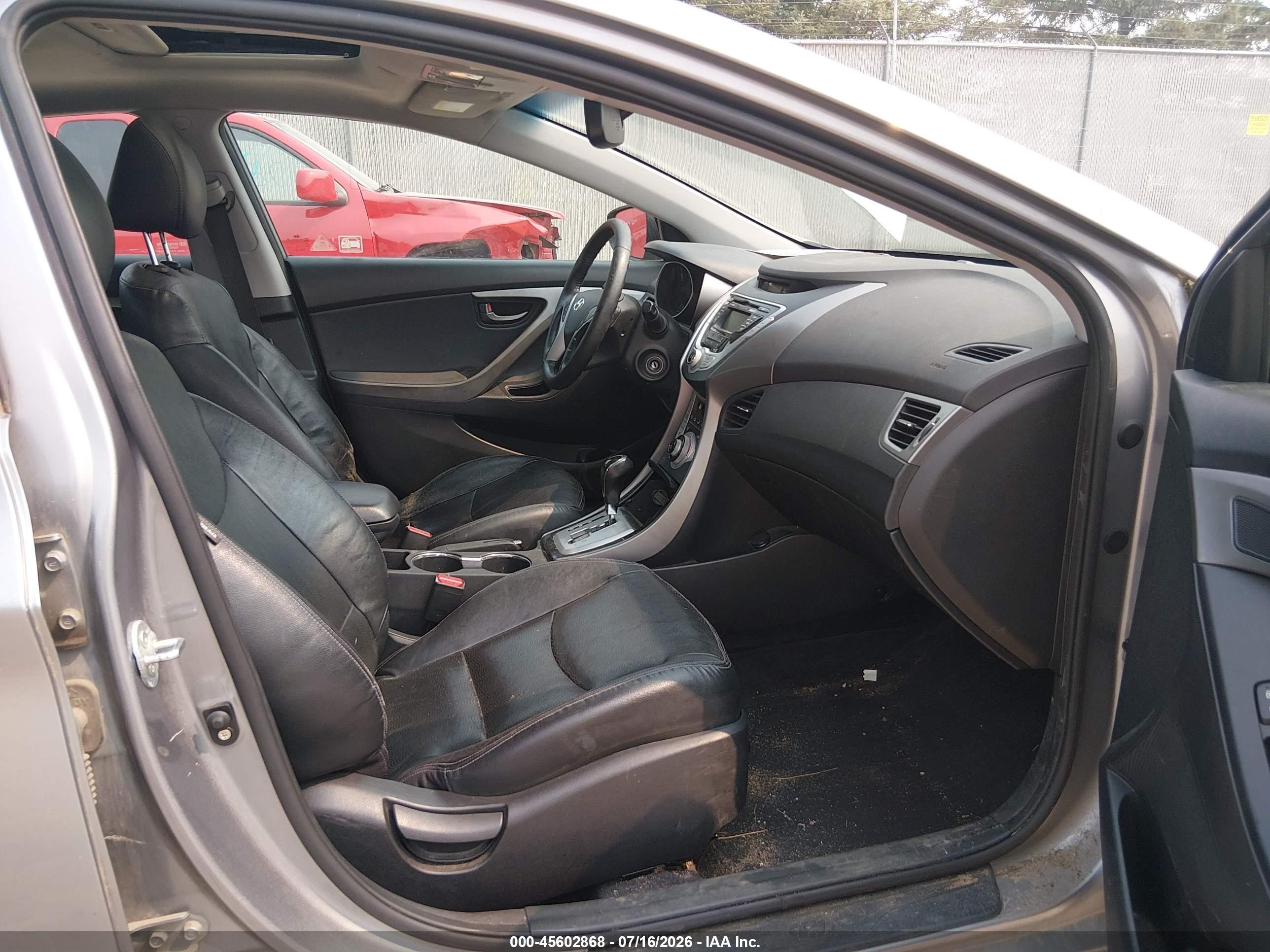2012 Hyundai Elantra Limited (ulsan Plant) Серебряный vin: KMHDH4AE5CU454040