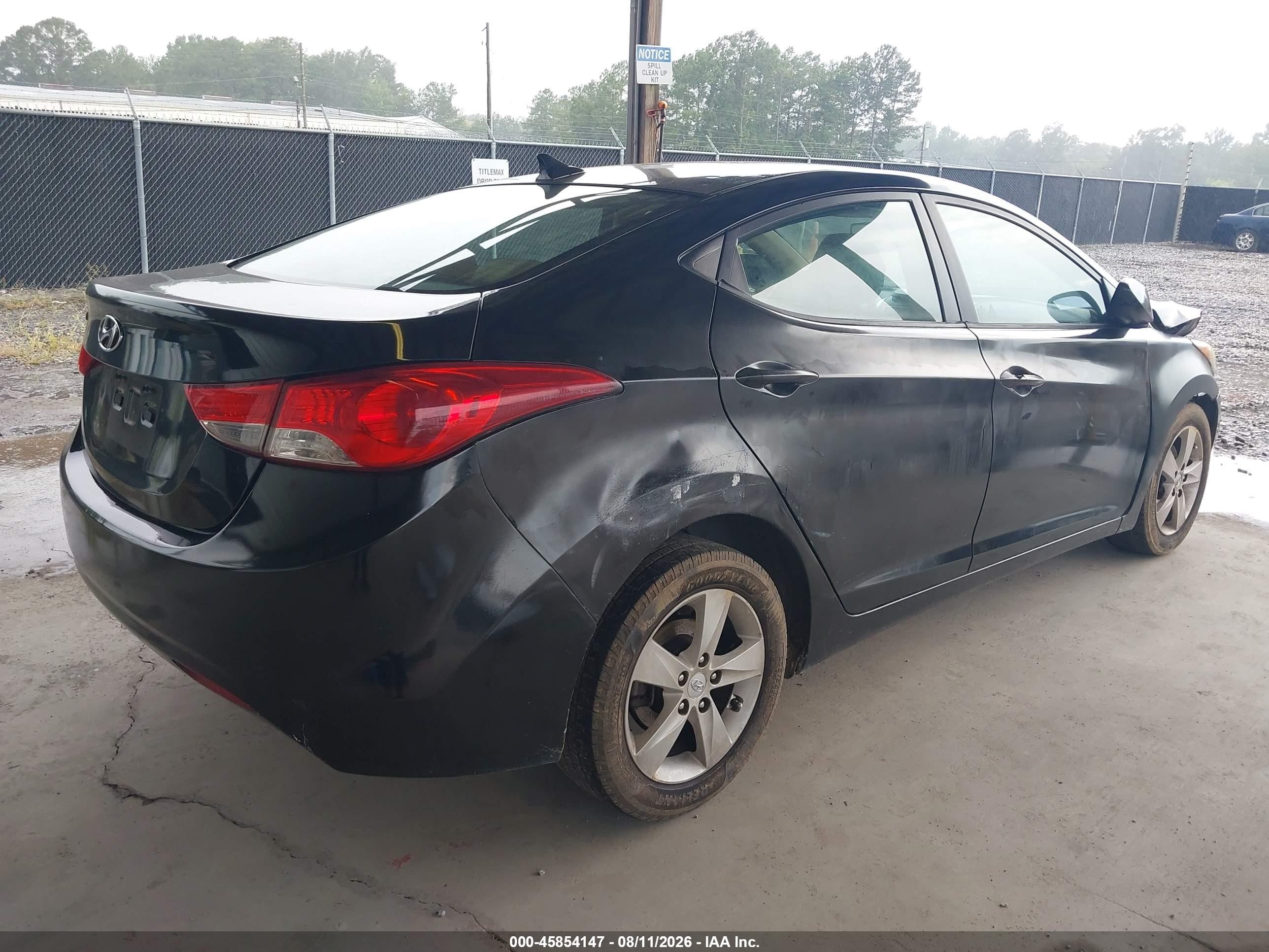 2012 Hyundai Elantra Gls (ulsan Plant) Black vin: KMHDH4AE5CU456483