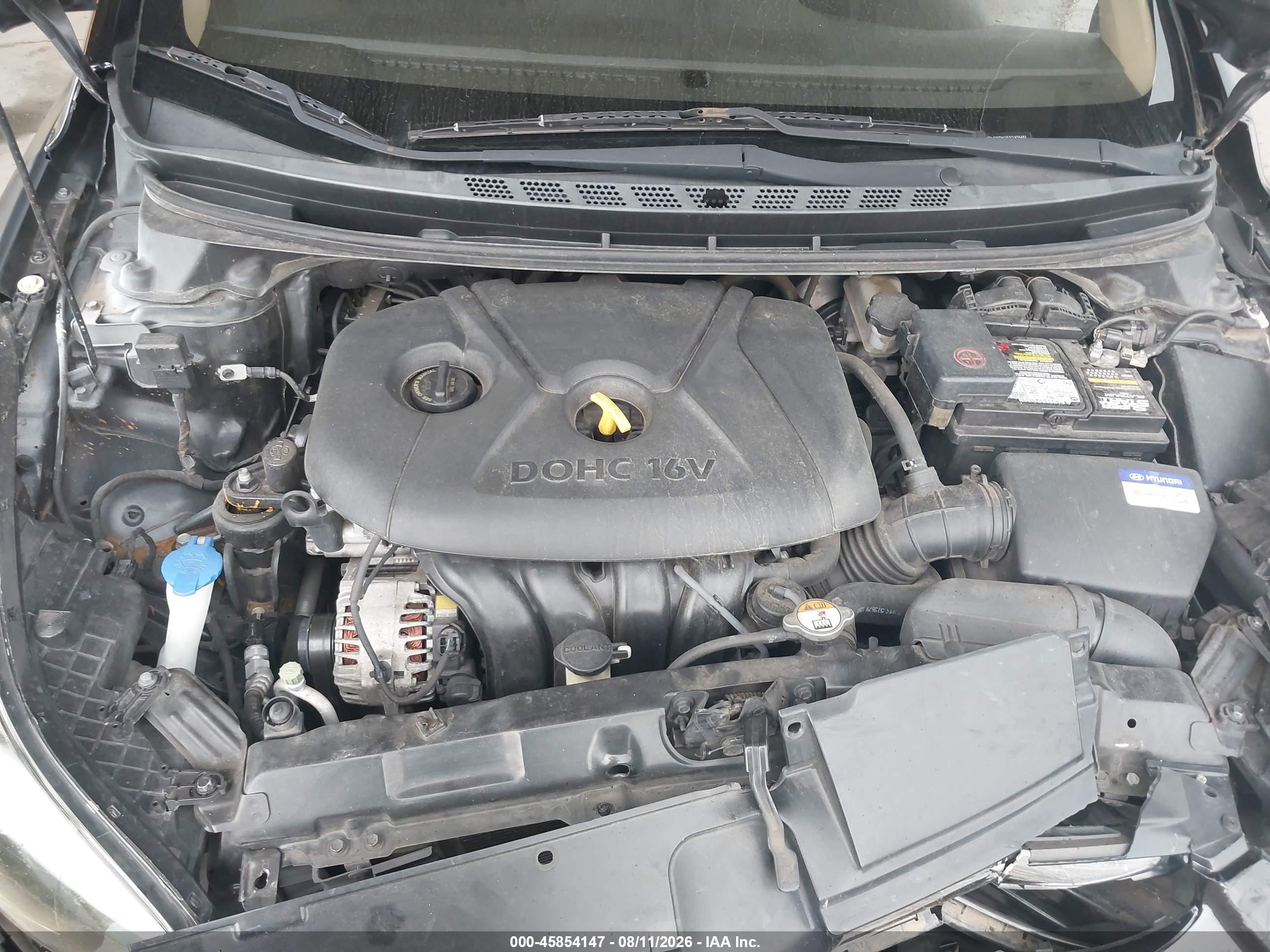 2012 Hyundai Elantra Gls (ulsan Plant) Black vin: KMHDH4AE5CU456483