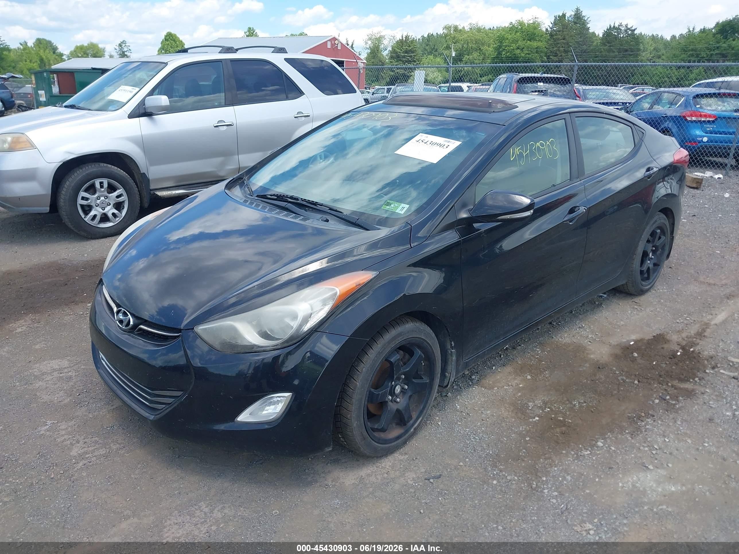 2012 Hyundai Elantra Limited (ulsan Plant) Black vin: KMHDH4AE5CU459075