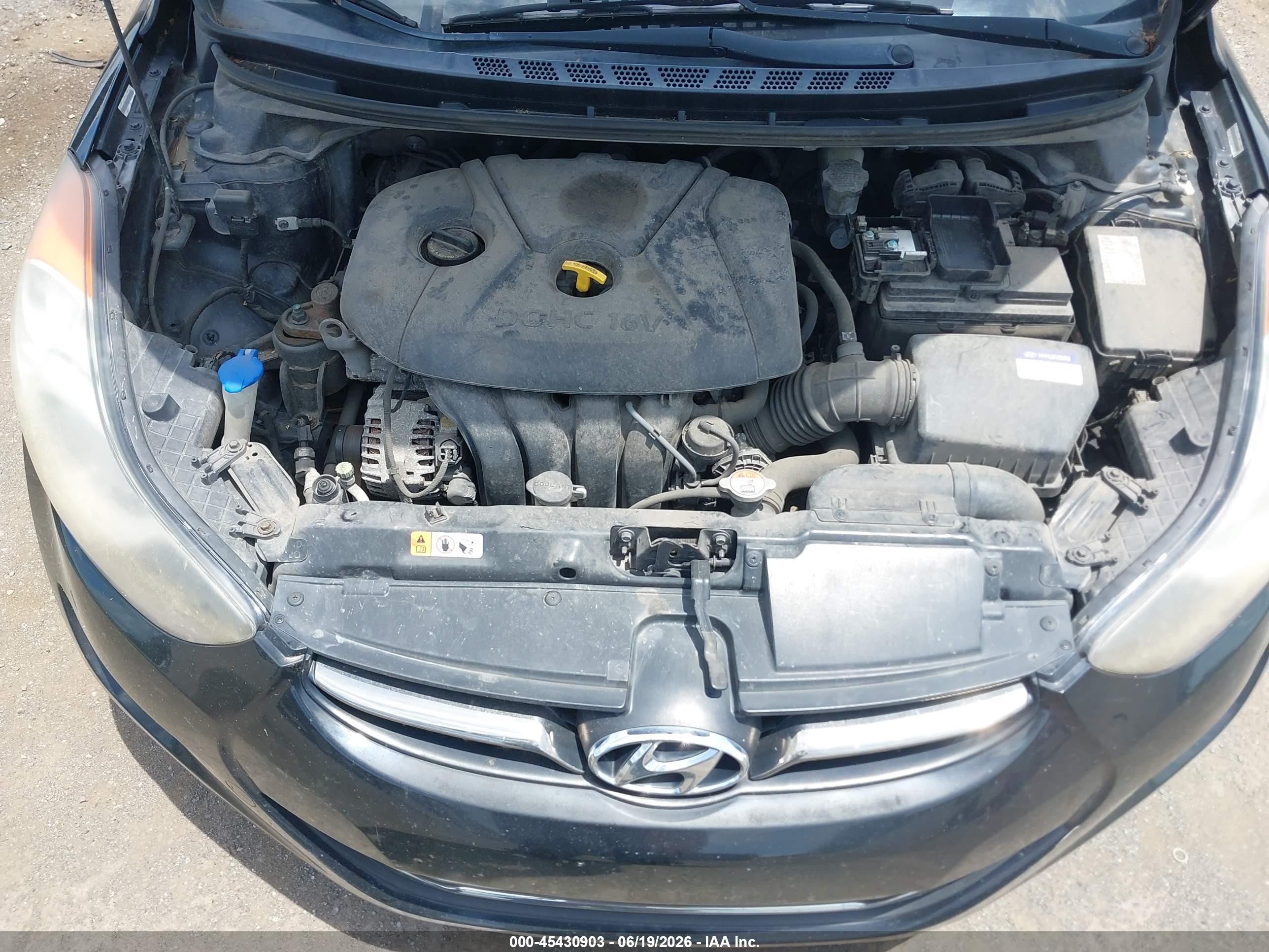 2012 Hyundai Elantra Limited (ulsan Plant) Black vin: KMHDH4AE5CU459075