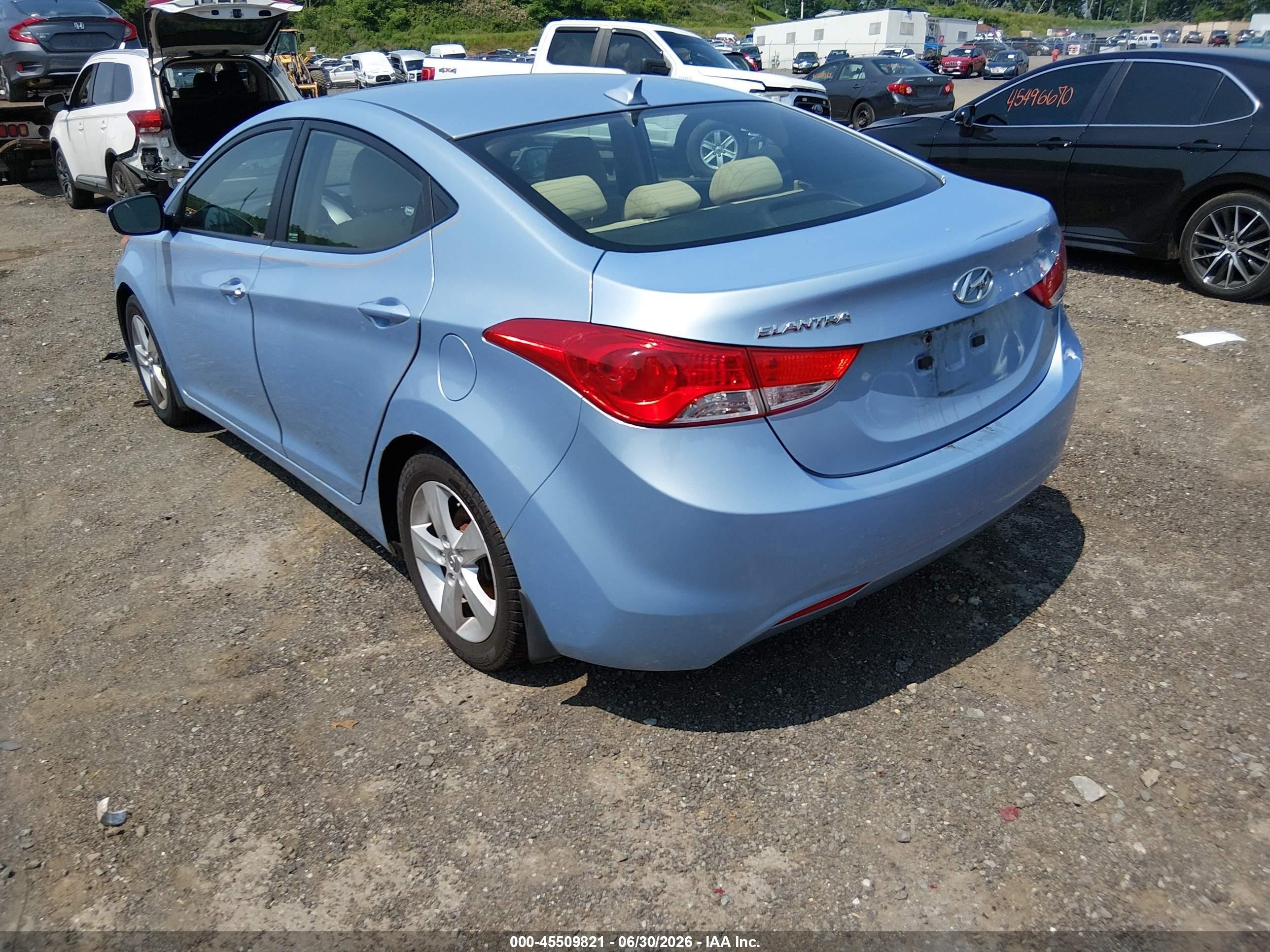 2012 Hyundai Elantra Gls (ulsan Plant) Light Blue vin: KMHDH4AE5CU461036