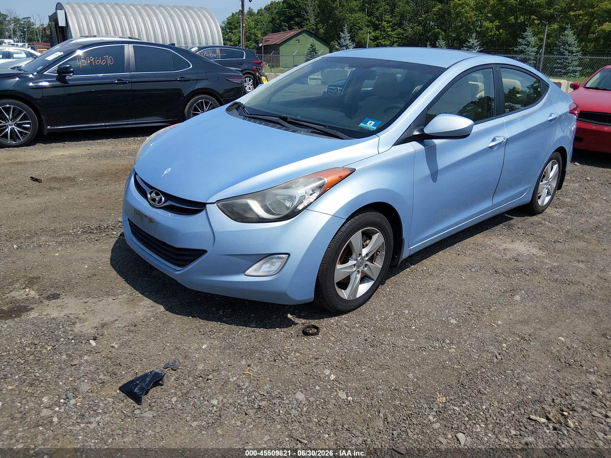 2012 Hyundai Elantra Gls (ulsan Plant) Light Blue vin: KMHDH4AE5CU461036