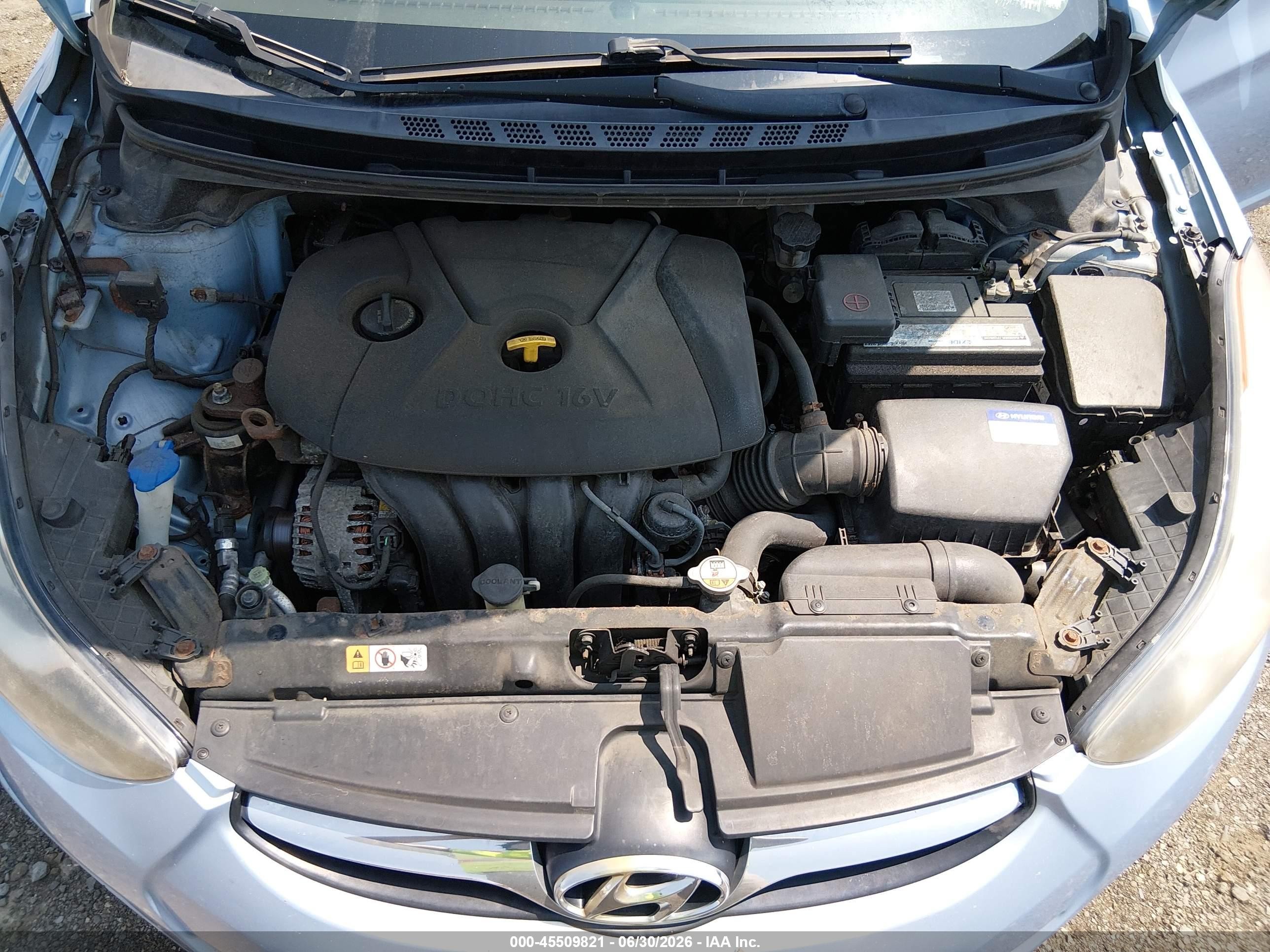 2012 Hyundai Elantra Gls (ulsan Plant) Light Blue vin: KMHDH4AE5CU461036