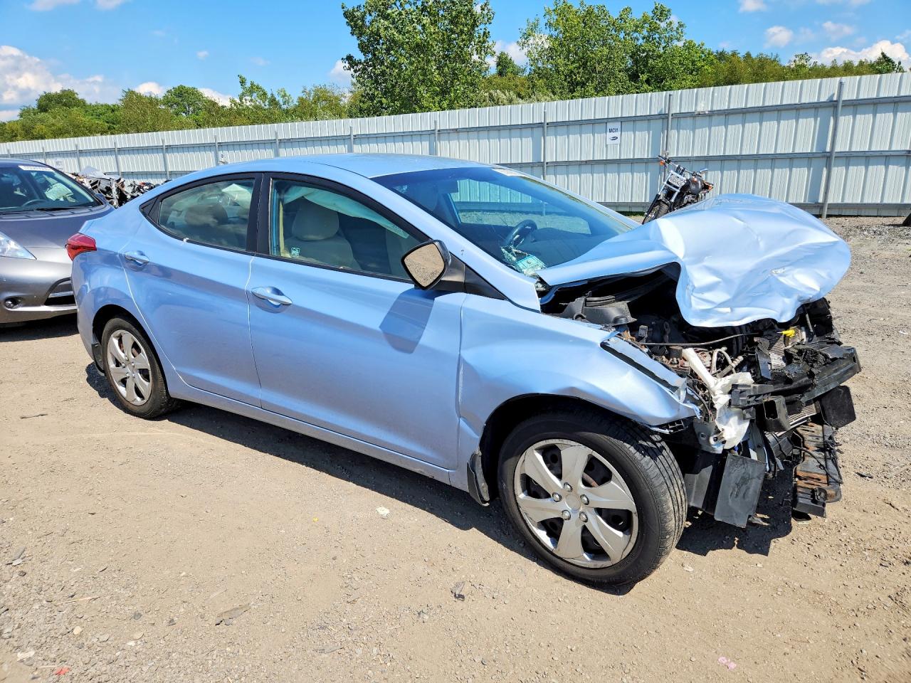 2012 Hyundai Elantra Gls Blue vin: KMHDH4AE5CU469590