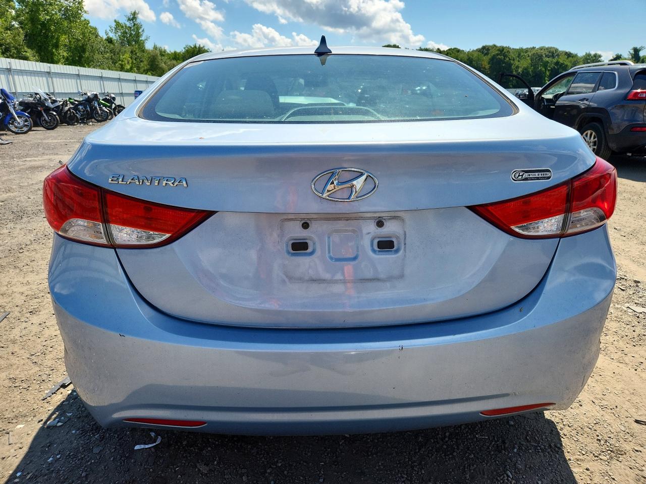 2012 Hyundai Elantra Gls Blue vin: KMHDH4AE5CU469590