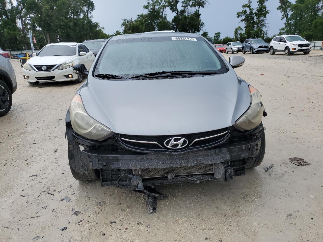 2012 Hyundai Elantra Limited Gray vin: KMHDH4AE5CU471887 Damage: Right Head Lamp, Faded, Repair Required
