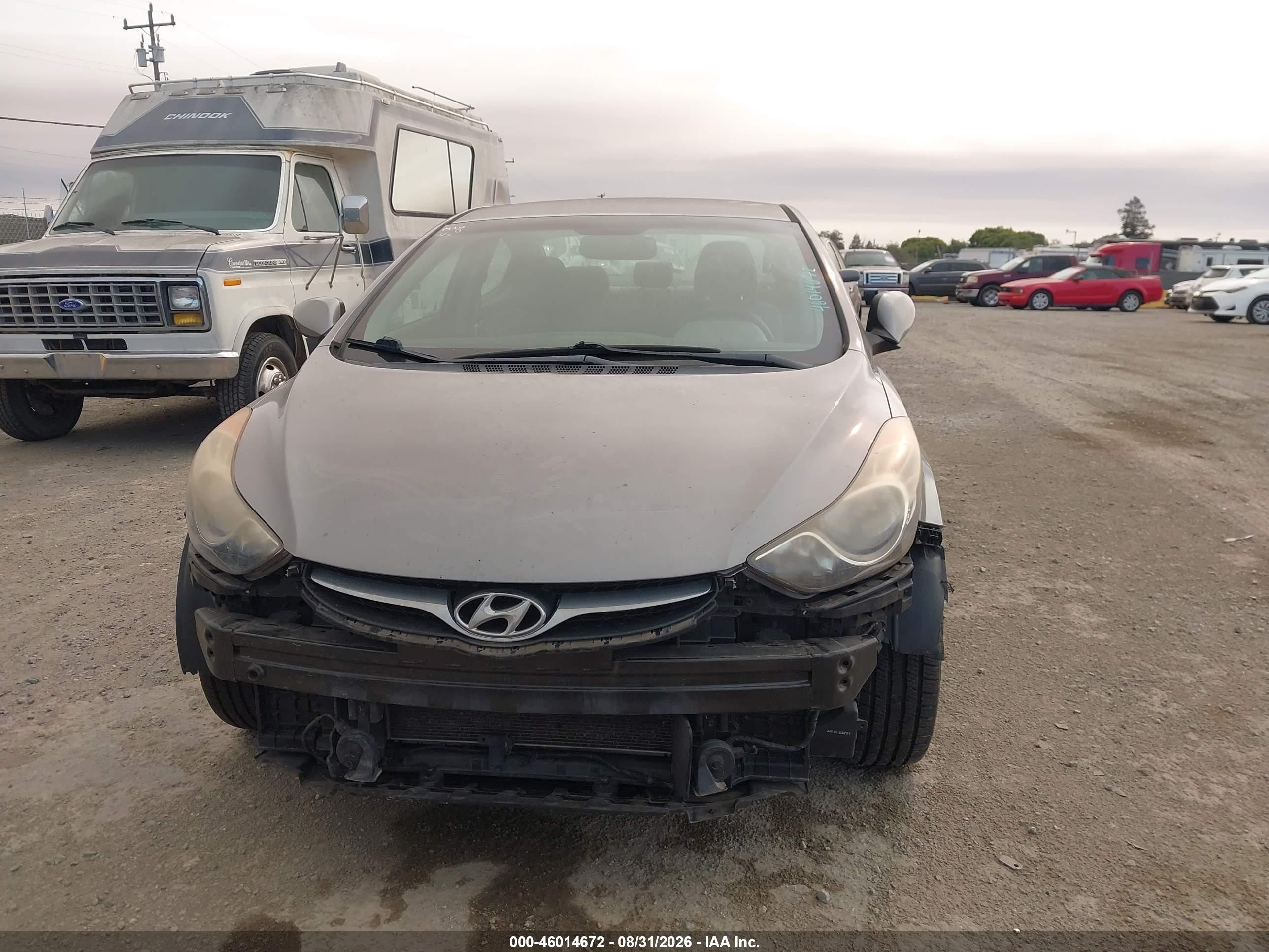 2013 Hyundai Elantra Gls Gray vin: KMHDH4AE5DU011730