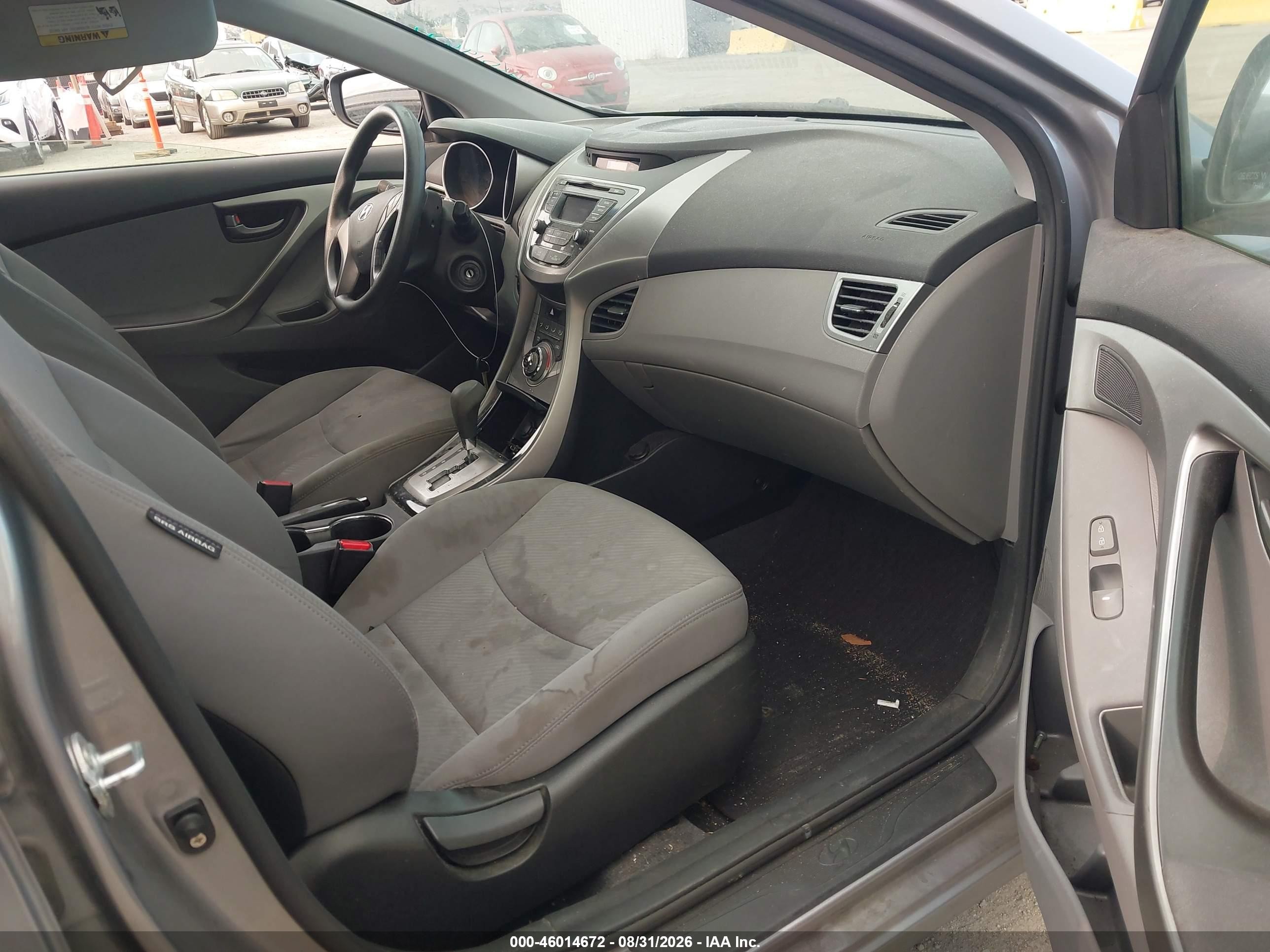2013 Hyundai Elantra Gls Gray vin: KMHDH4AE5DU011730