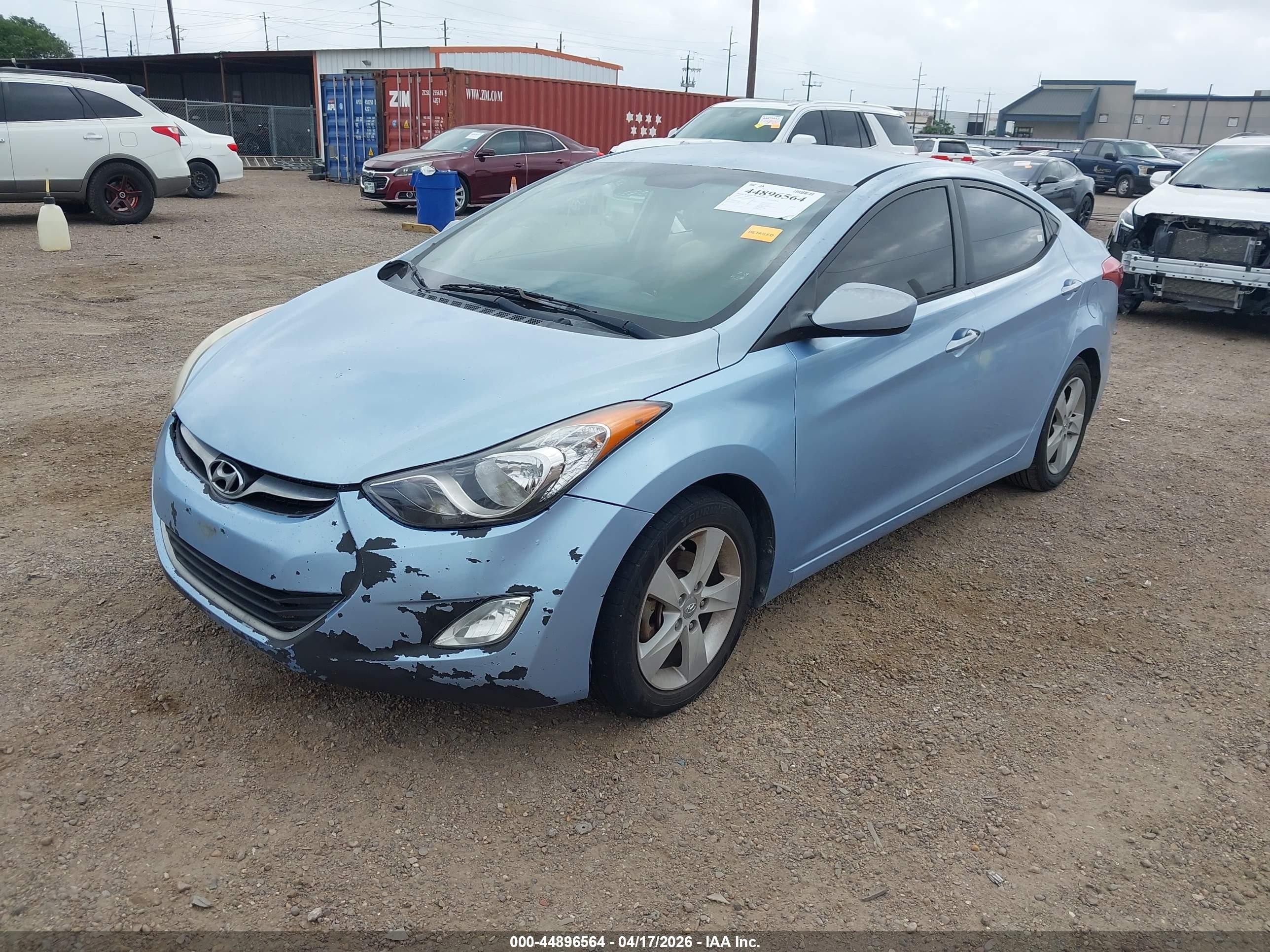 2013 Hyundai Elantra Gls/limited Blue vin: KMHDH4AE5DU491557