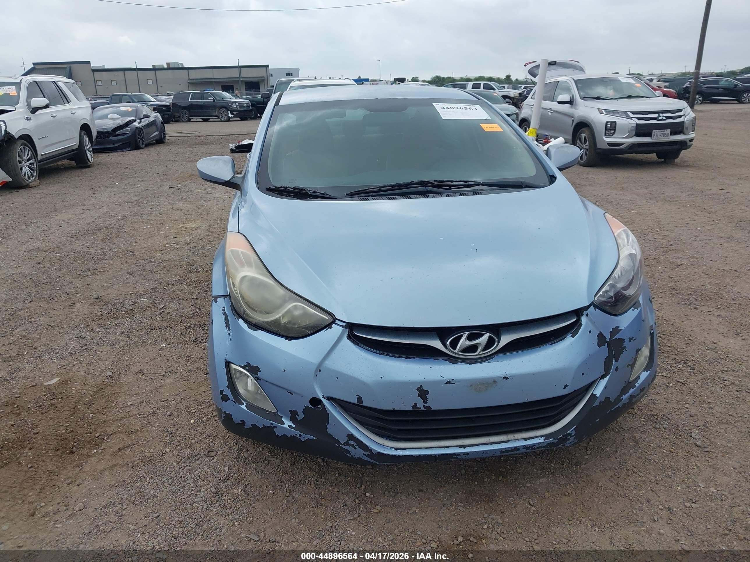 2013 Hyundai Elantra Gls/limited Blue vin: KMHDH4AE5DU491557