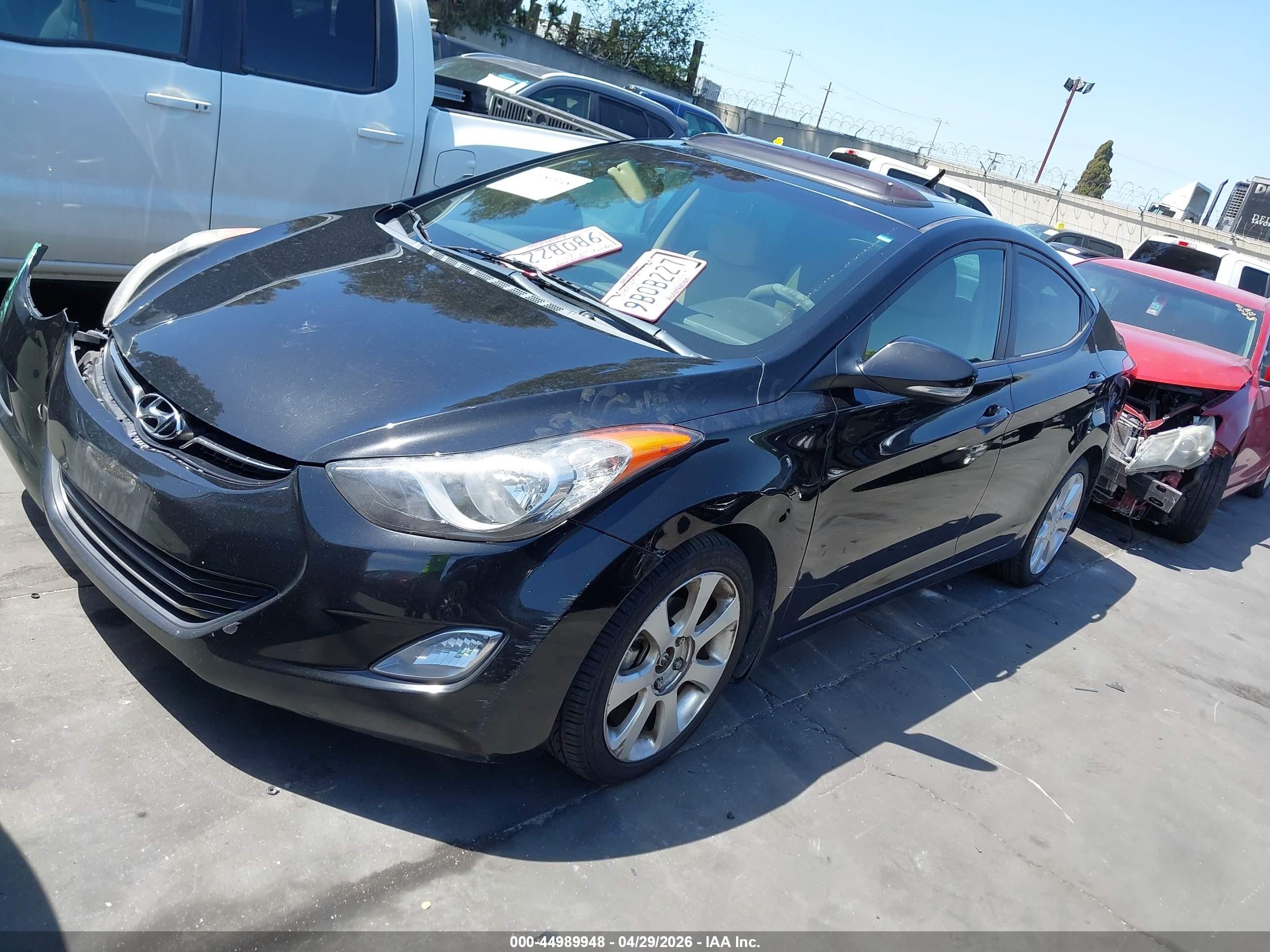 2013 Hyundai Elantra Limited Black vin: KMHDH4AE5DU494880