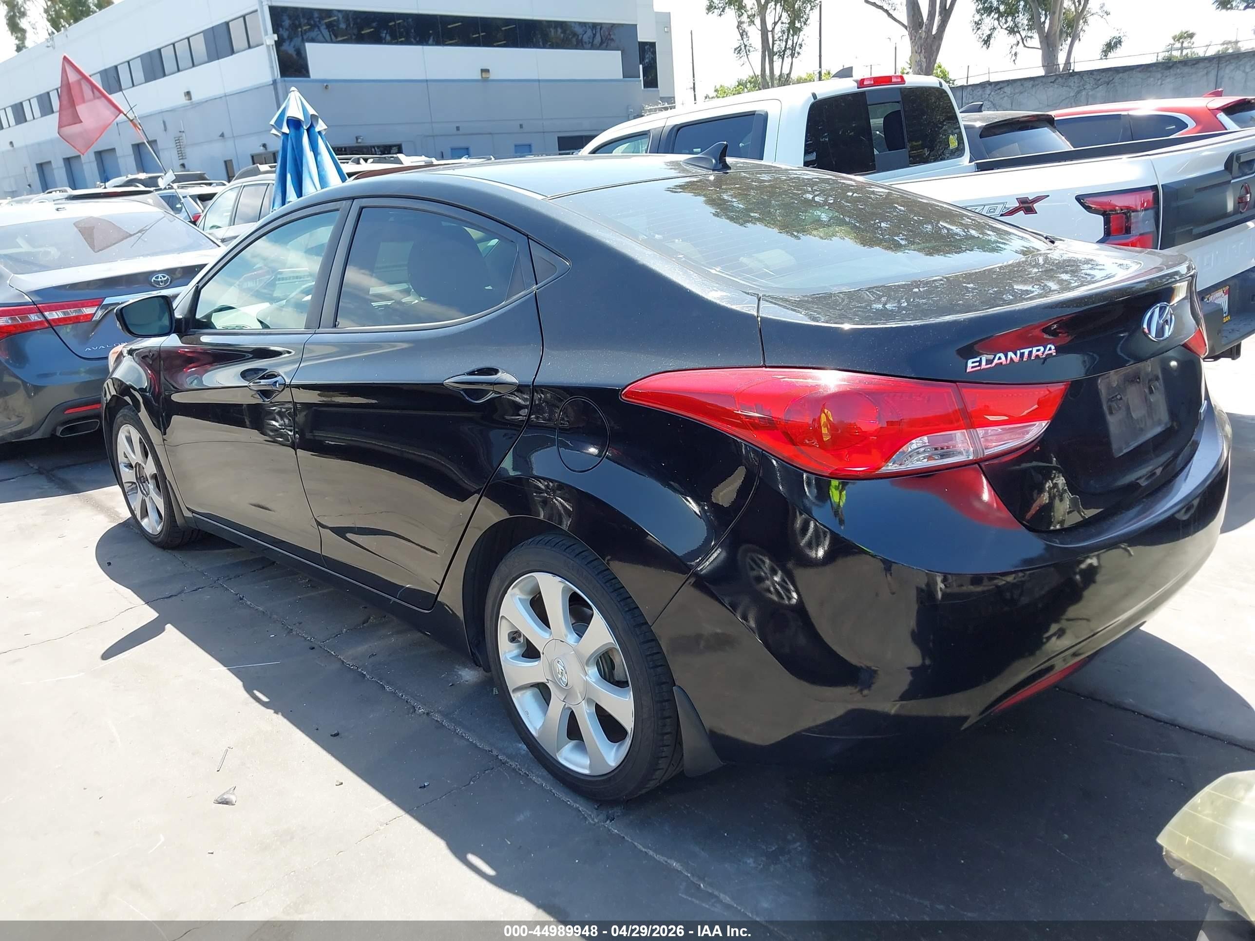 2013 Hyundai Elantra Limited Black vin: KMHDH4AE5DU494880