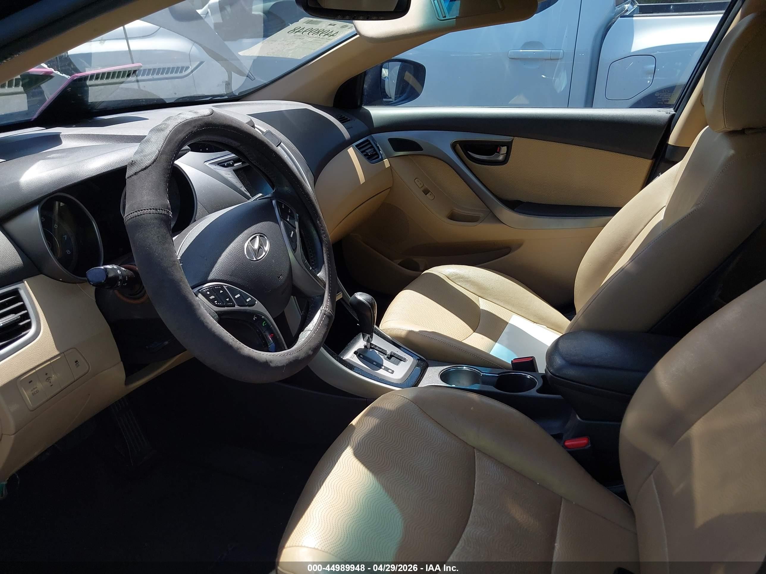 2013 Hyundai Elantra Limited Black vin: KMHDH4AE5DU494880