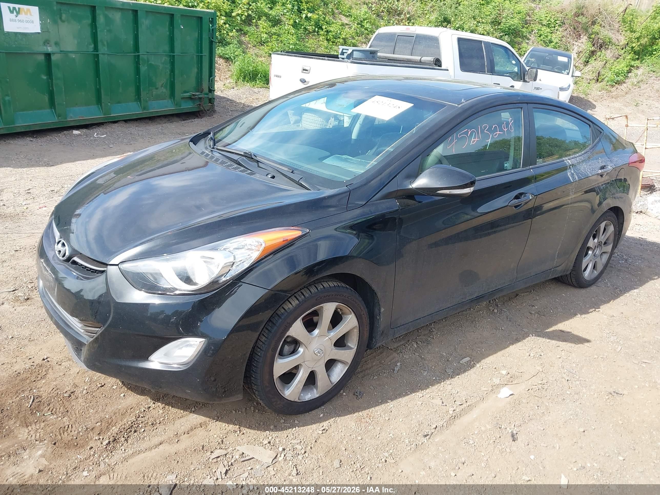 2013 Hyundai Elantra Limited Черный vin: KMHDH4AE5DU503402